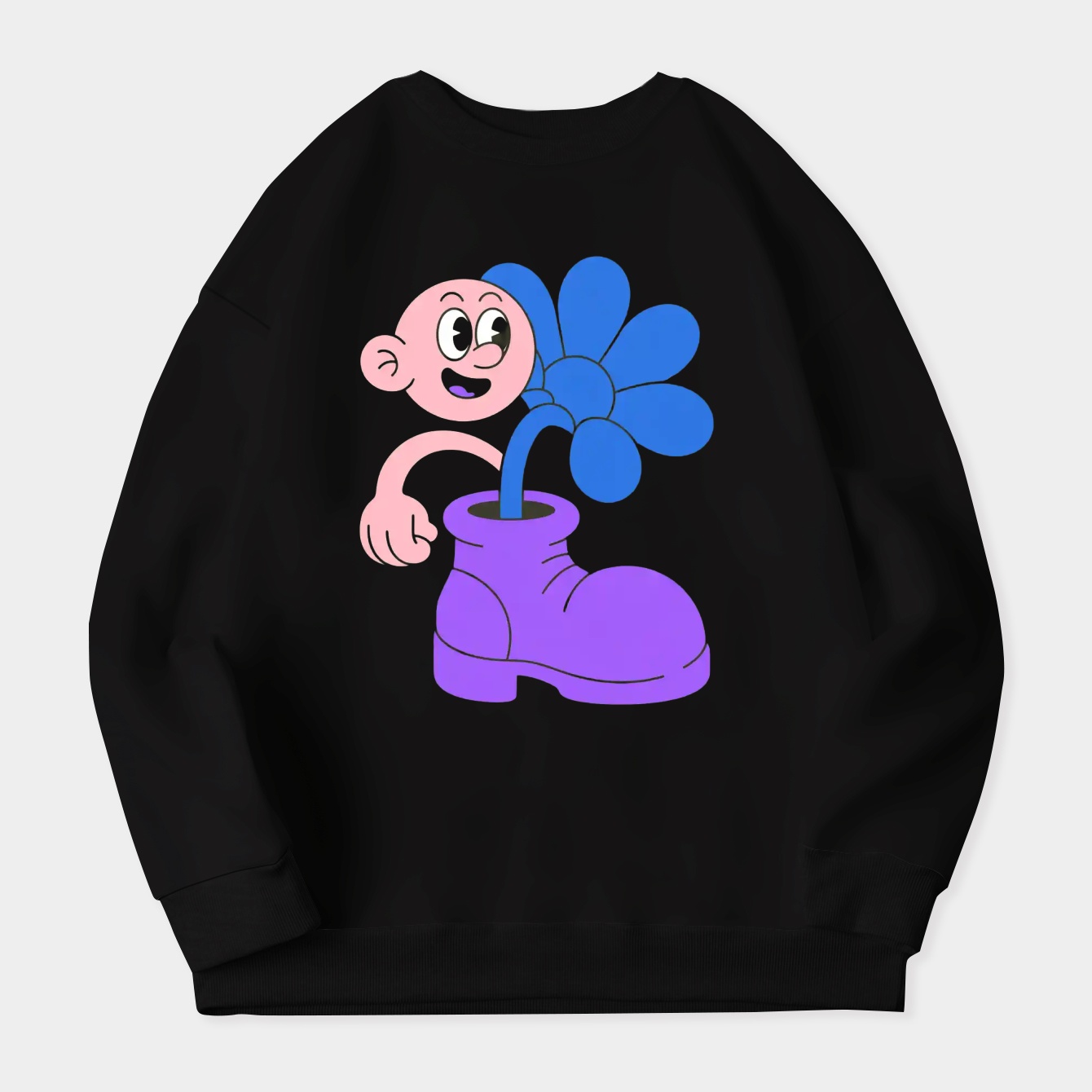 Moo Deng Boot Character Women's Plus Size Sweatshirt