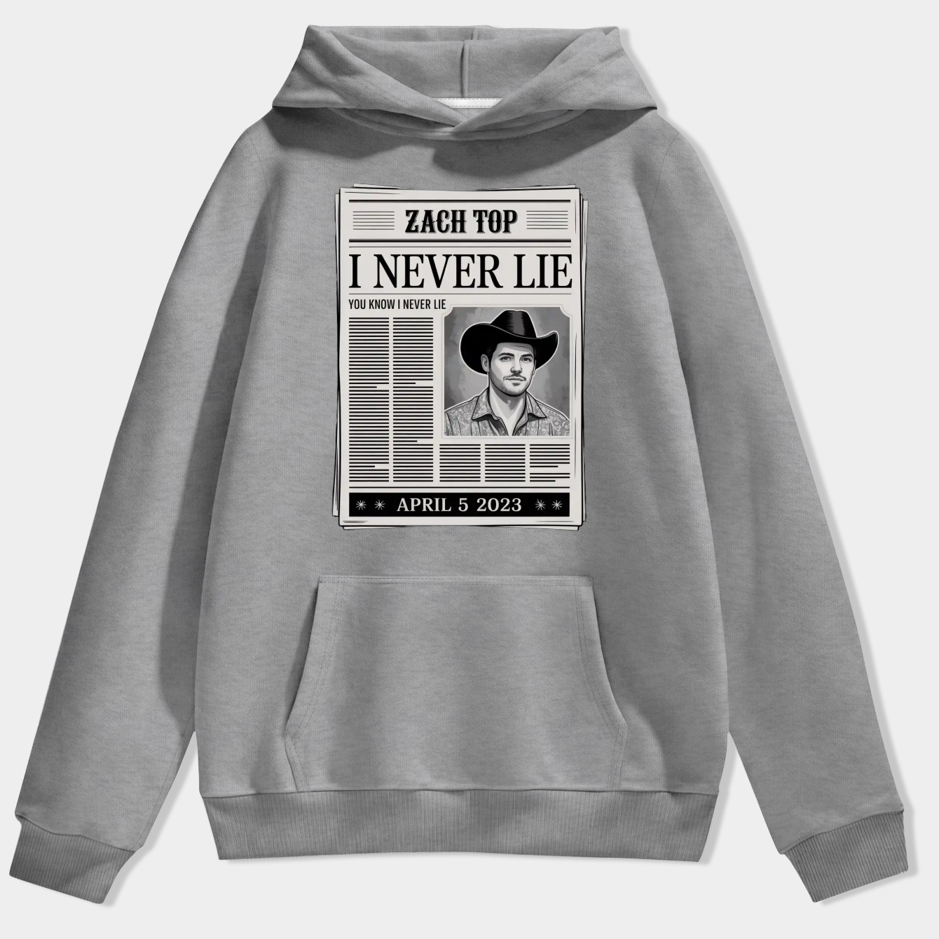 Never Lie Newspaper Men's Hoodie