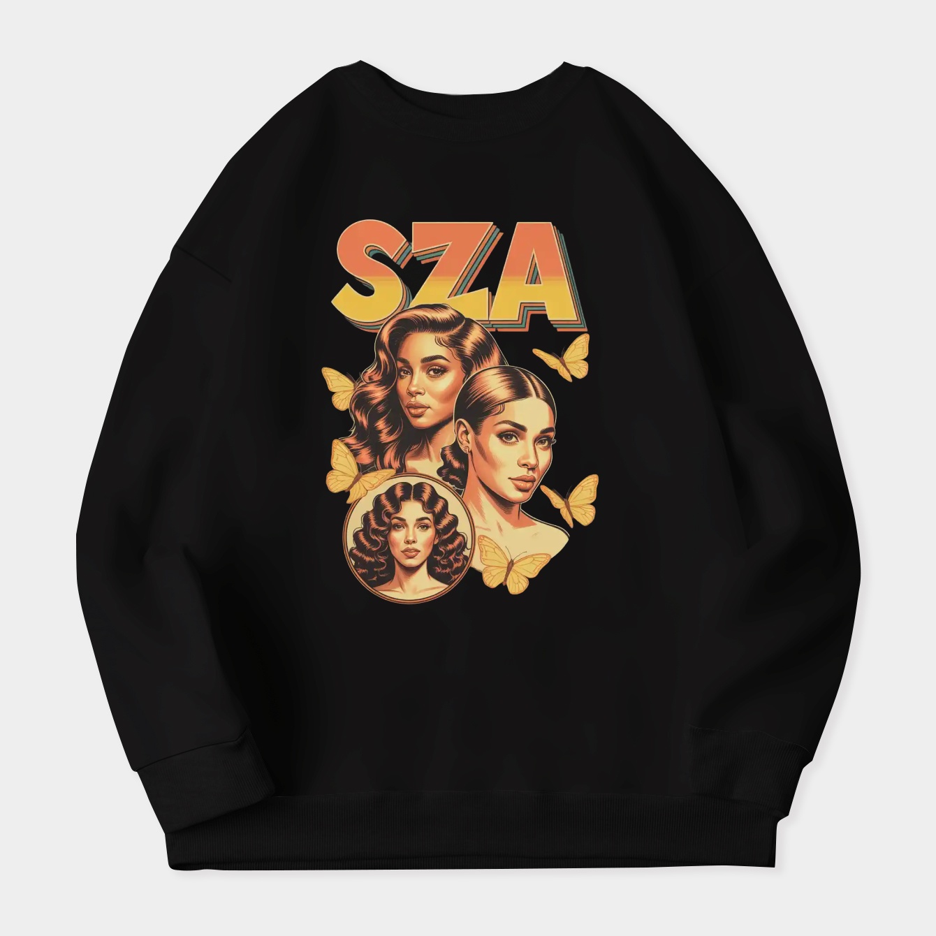 SZA Vintage R&B Collage Women's Crewneck Sweatshirt