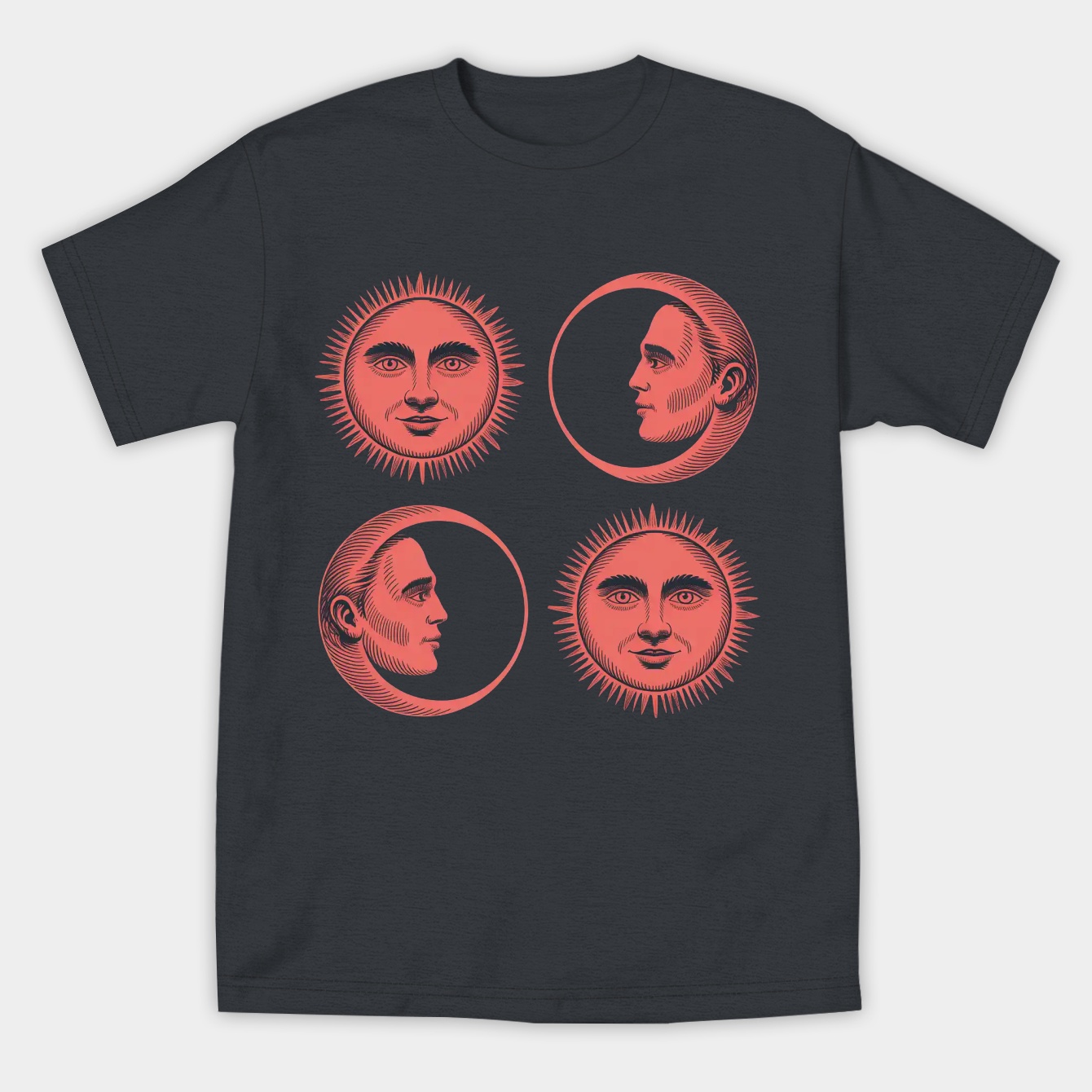 Sun Moon Women's Athletic Performance T-Shirt