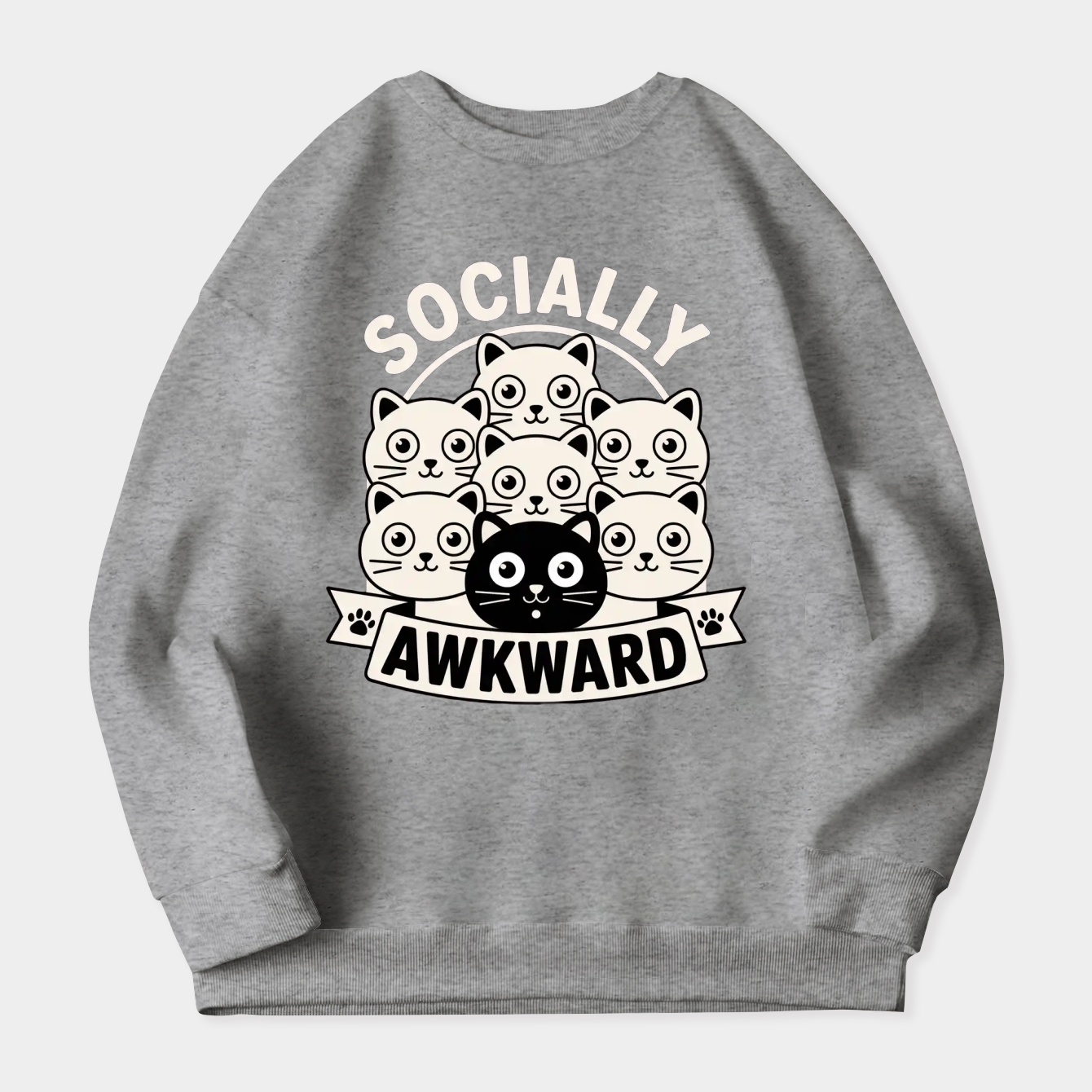 Socially Awkward Cat - Funny Kitten Misfit