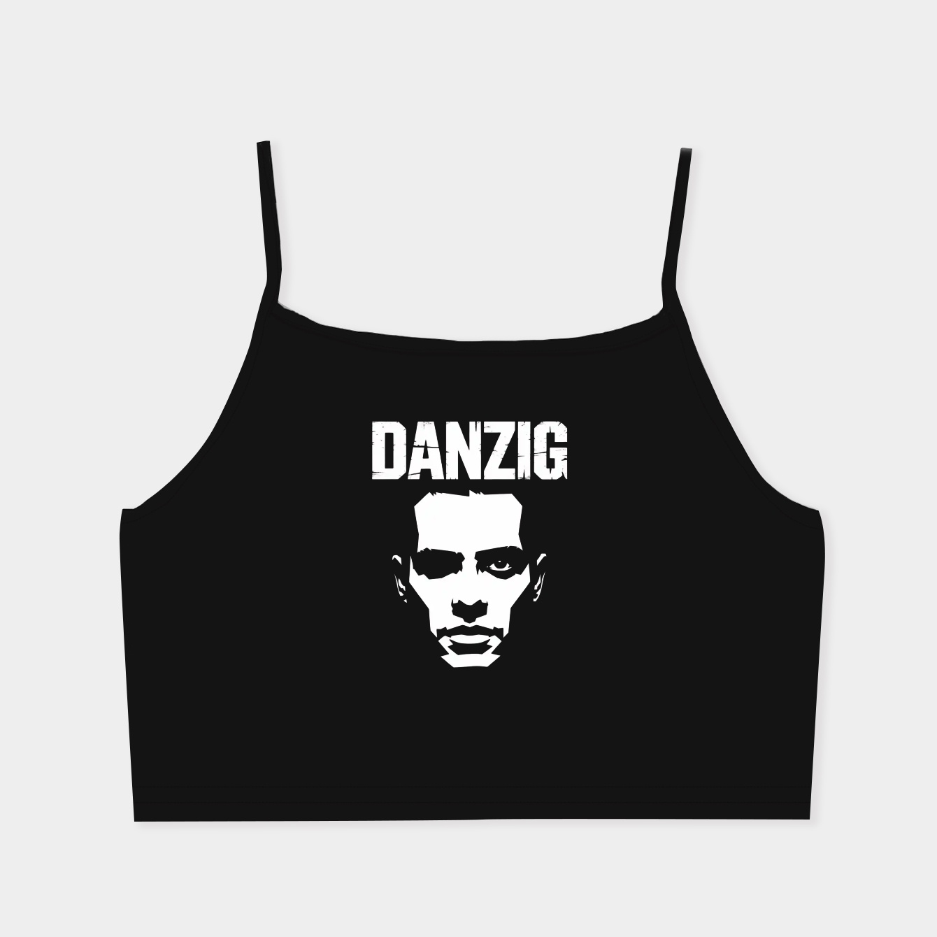 Danzig Monochrome Face Design Women's  Spaghetti Strap Tank Top