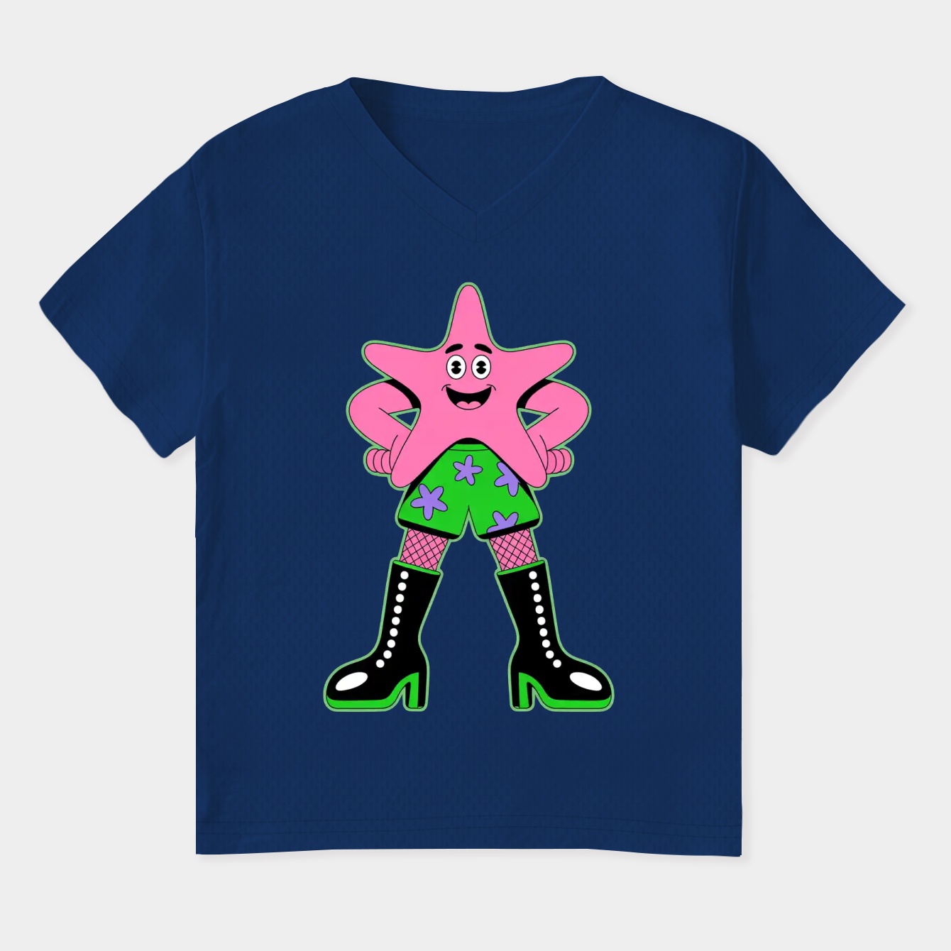 Patrick Bold Pose Character Women's Plus Size V-Neck T-Shirt