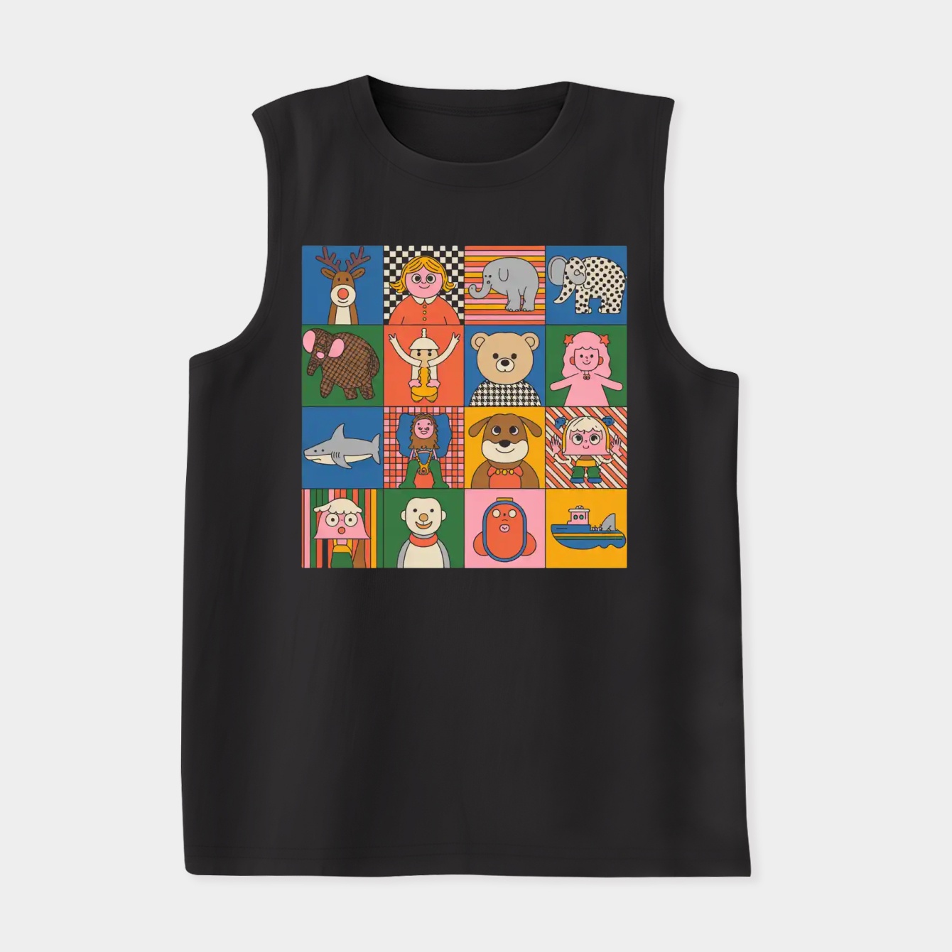 Misfit Squares Women's Soft Tank Top