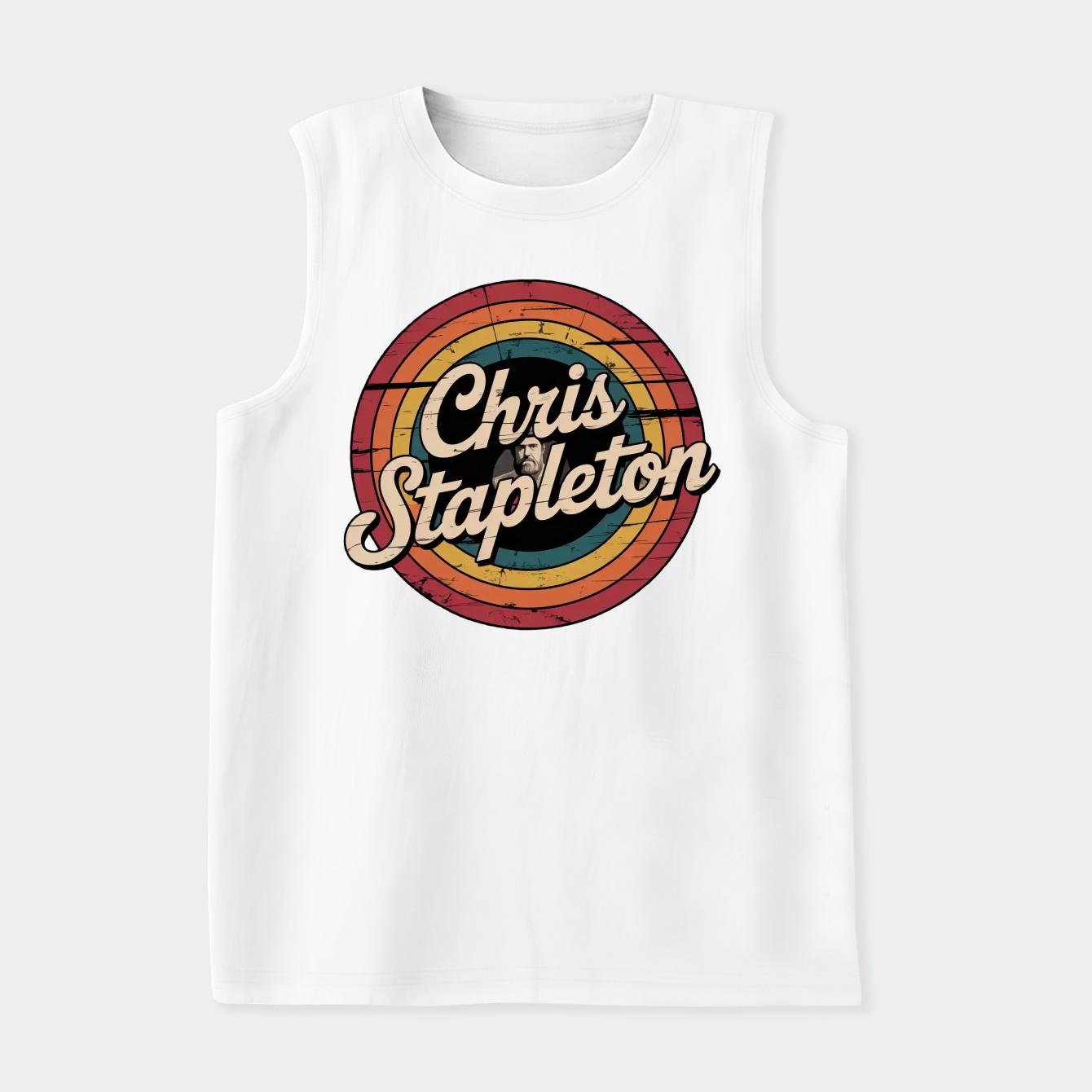 Chris Stapleton Retro Circle Design Women's Soft Tank Top