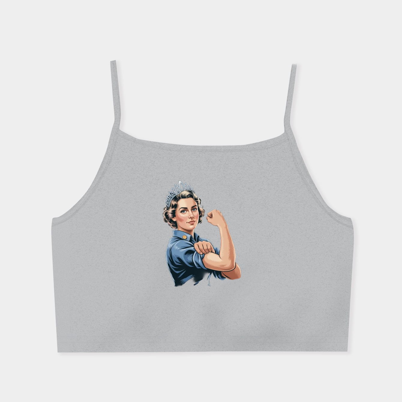 Lizzie the Riveter Women's  Spaghetti Strap Tank Top