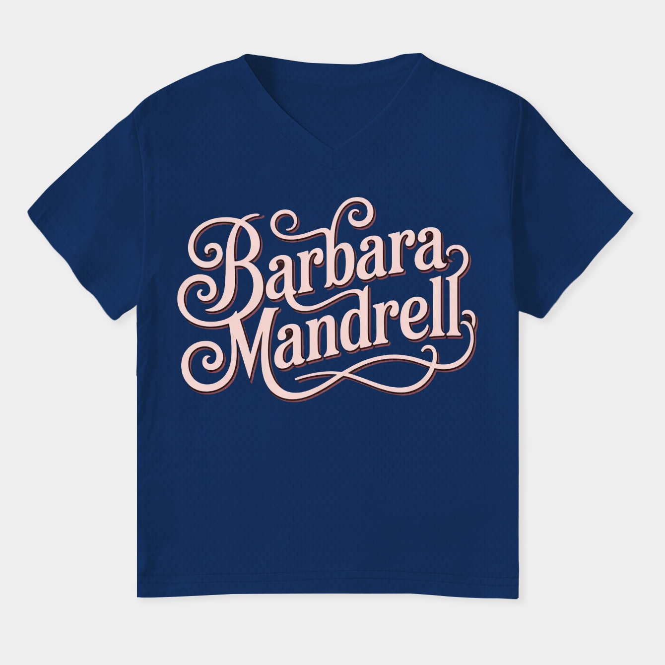 Barbara Mandrell Retro Script Women's Plus Size V-Neck T-Shirt