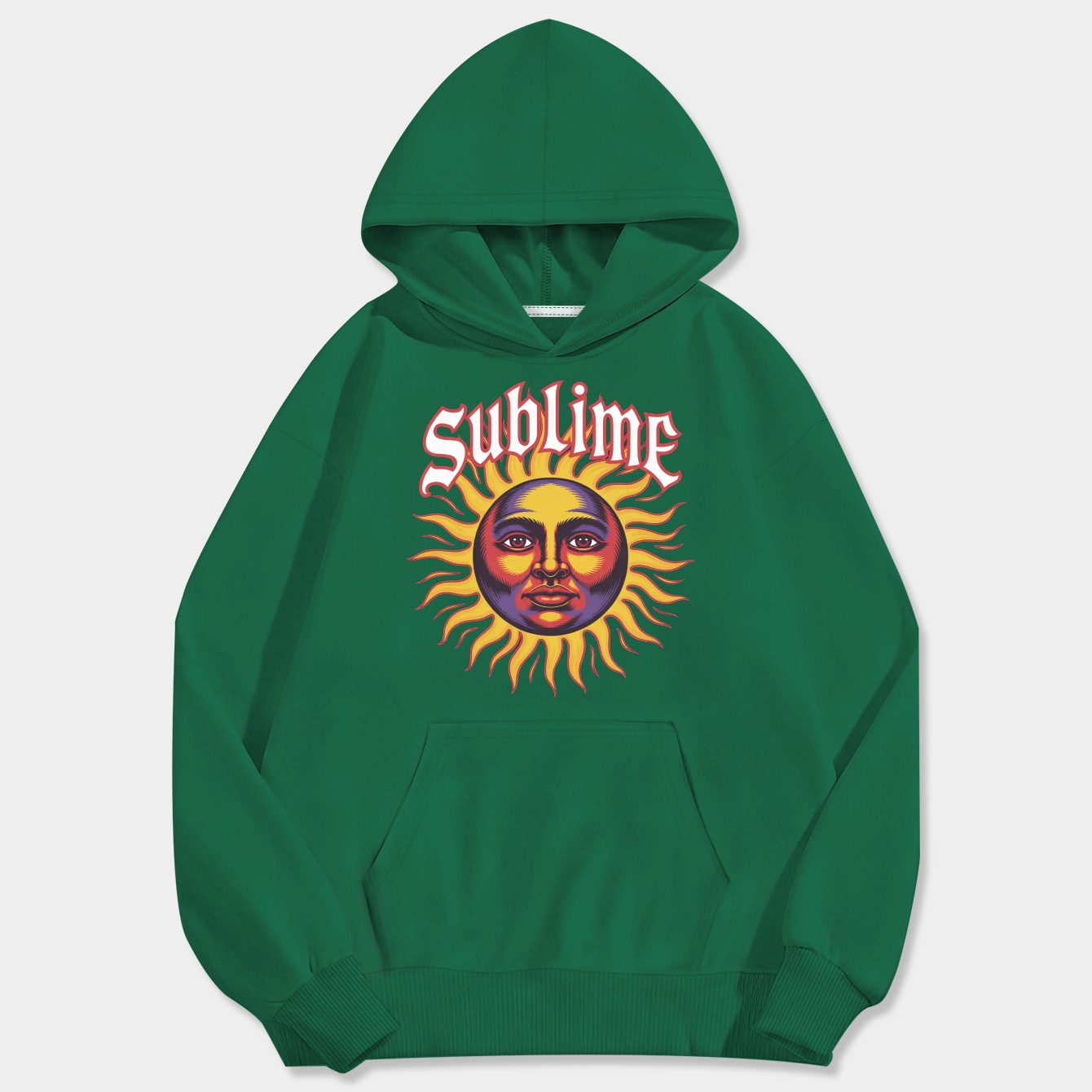 sublime radiant psychedelic sun Men's Big & Tall Hoodie