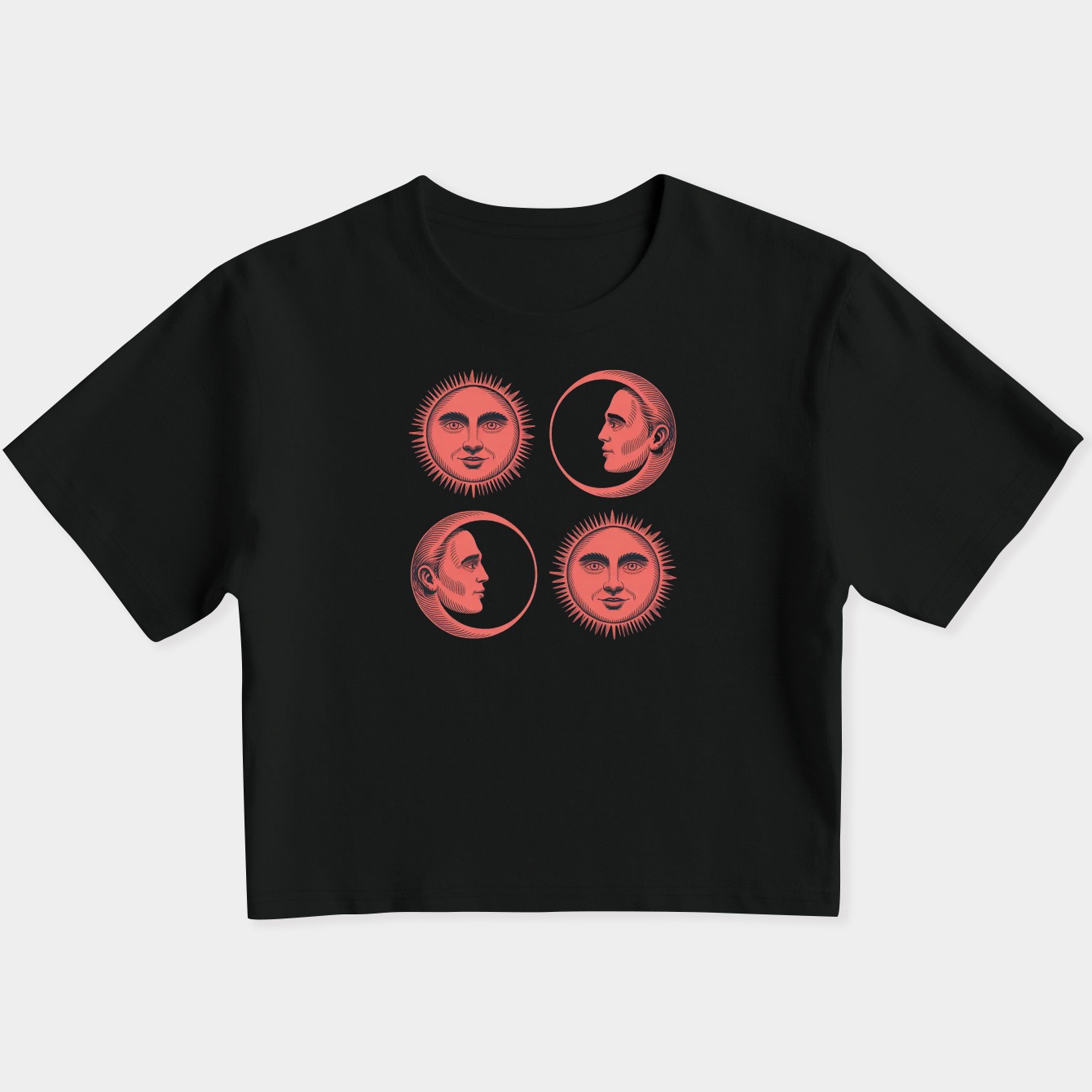 Sun Moon Women's Slim Fit Baby Tee