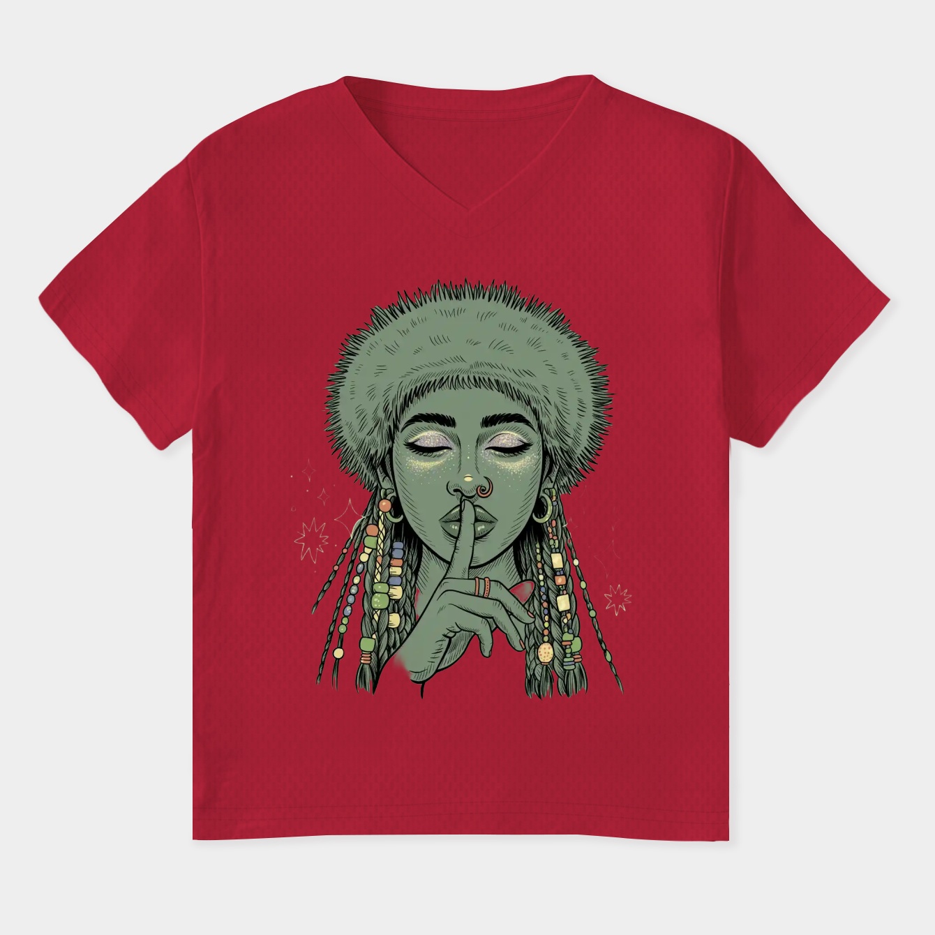 CAPRISONGS ｡.｡:∞♡*♥ Women's Plus Size V-Neck T-Shirt