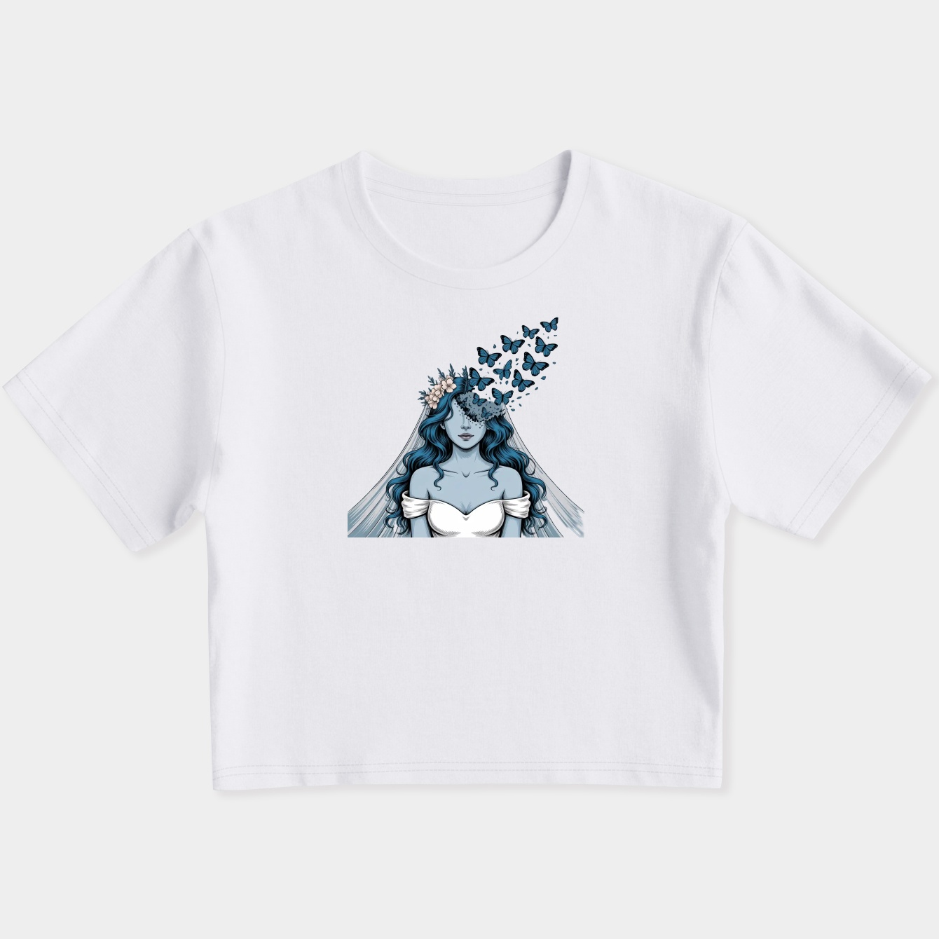 Flying Butterfly Women's Slim Fit Baby Tee