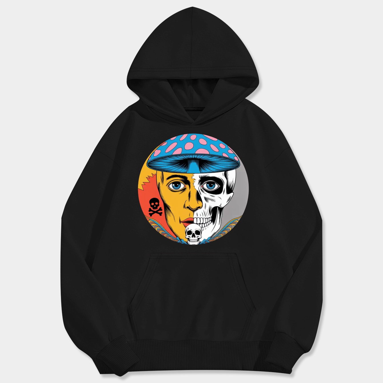 sublime psychedelic face fusion Men's Big & Tall Hoodie