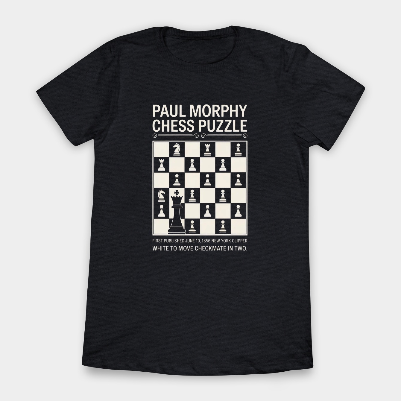 Paul Morphy Chess Puzzle Women's T-Shirt
