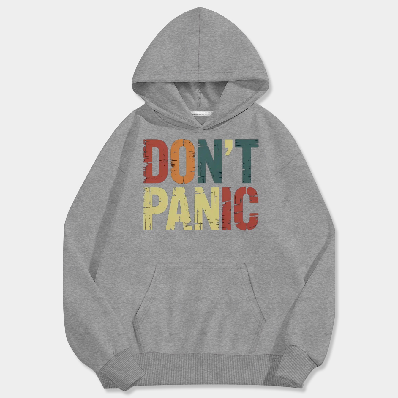 Vintage Don't Panic Men's Big & Tall Hoodie