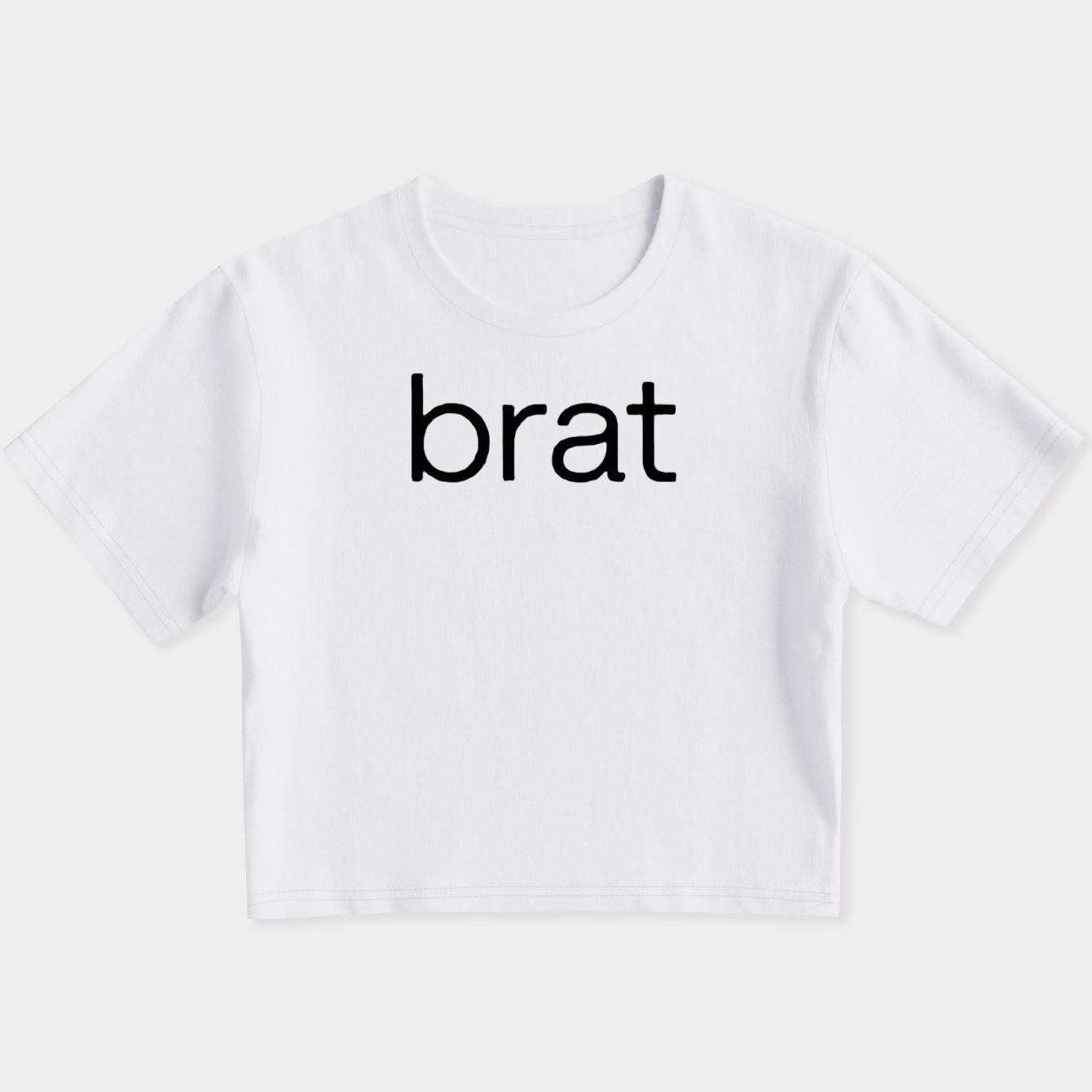 BRAT BLACK Women's Slim Fit Baby Tee