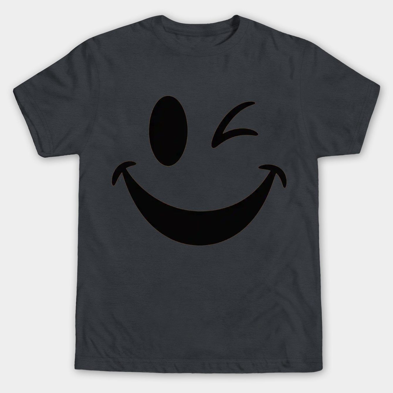 Wink smiley face Men's Big & Tall T-shirt
