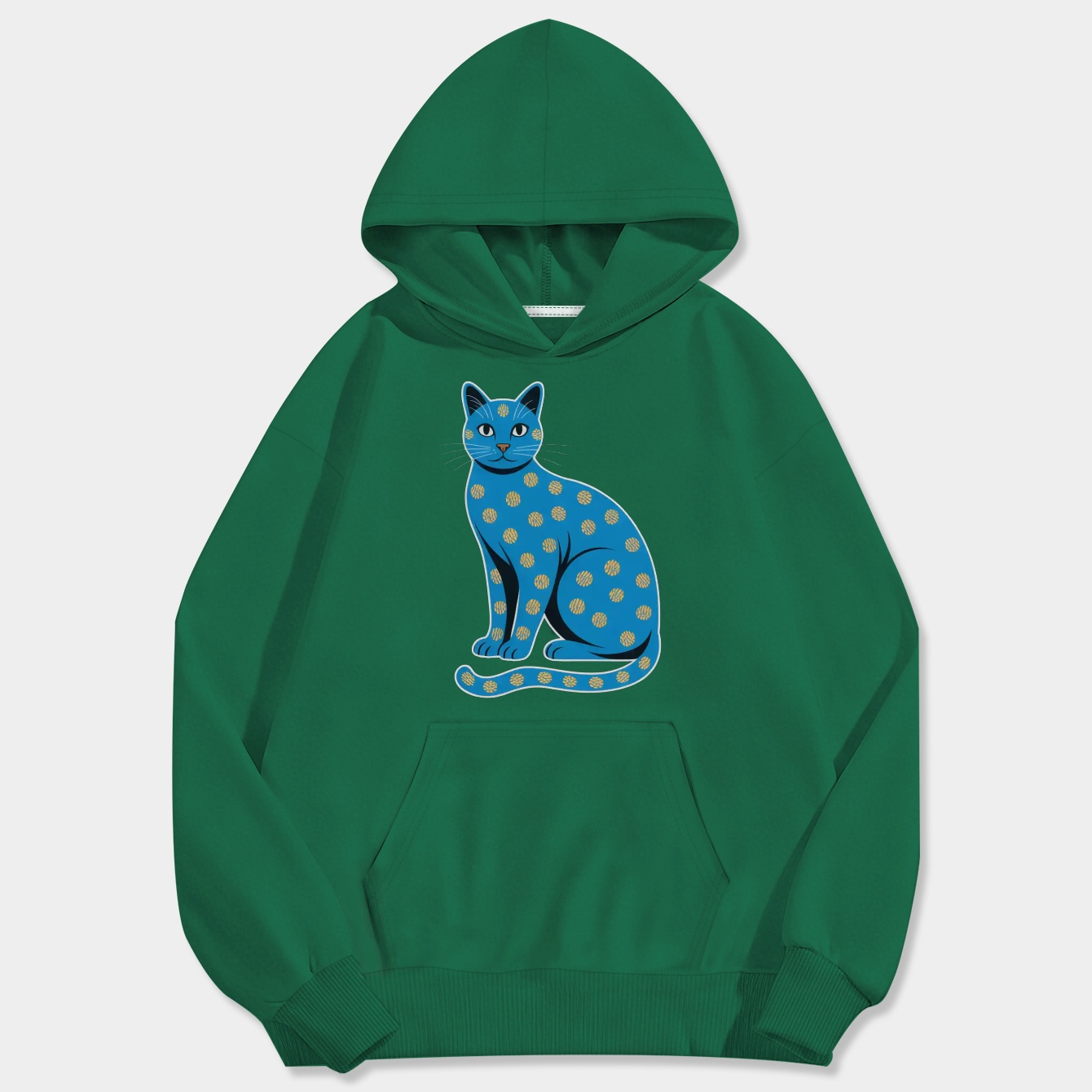 blue cat Men's Big & Tall Hoodie