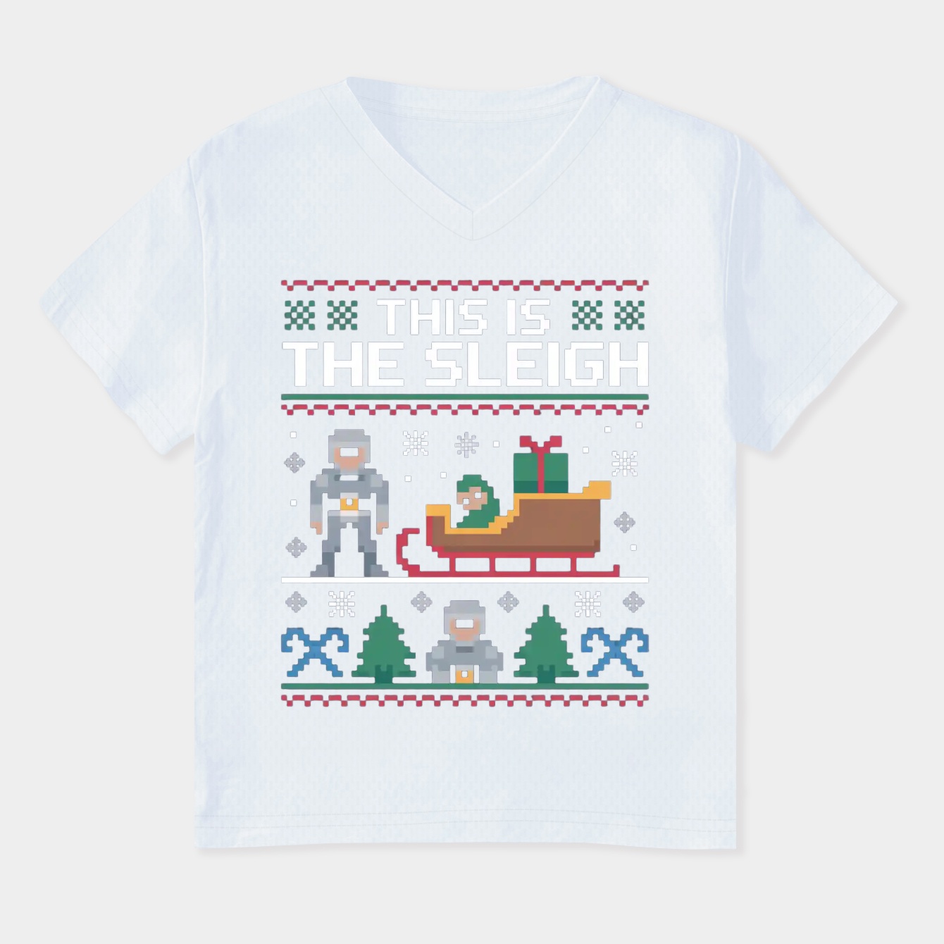 This is the sleigh Women's Plus Size V-Neck T-Shirt