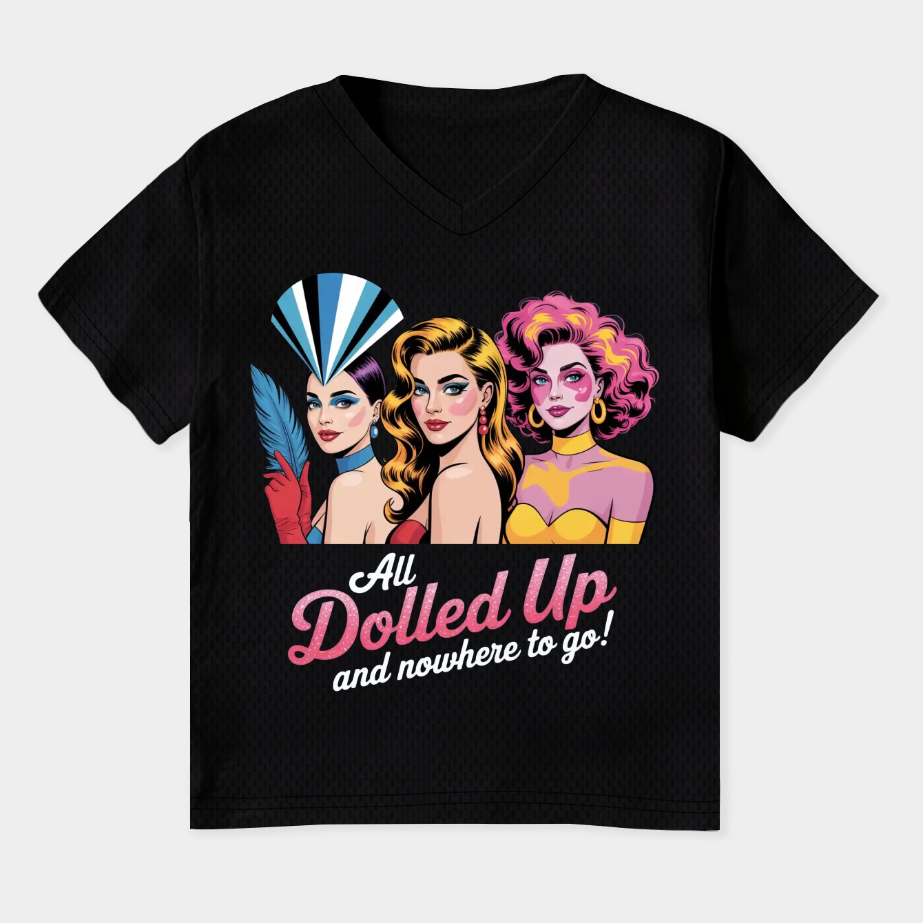 Dolled up Queens Women's Plus Size V-Neck T-Shirt