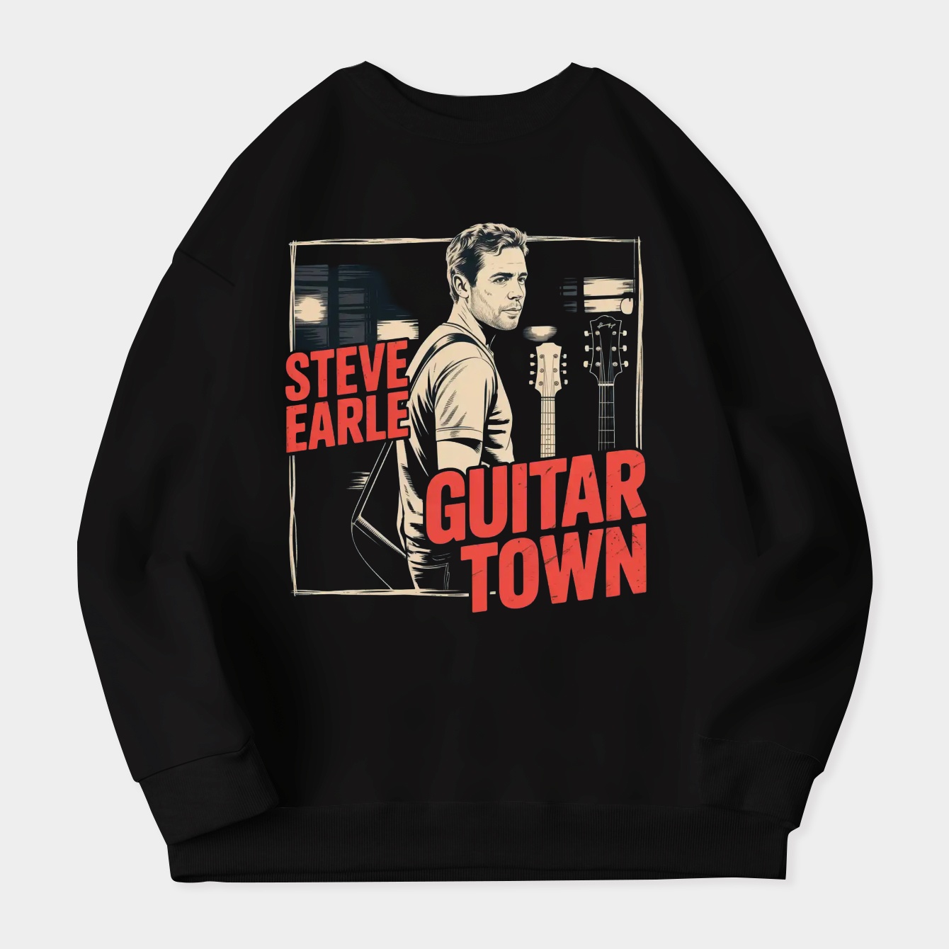 Guitar town Women's Crewneck Sweatshirt