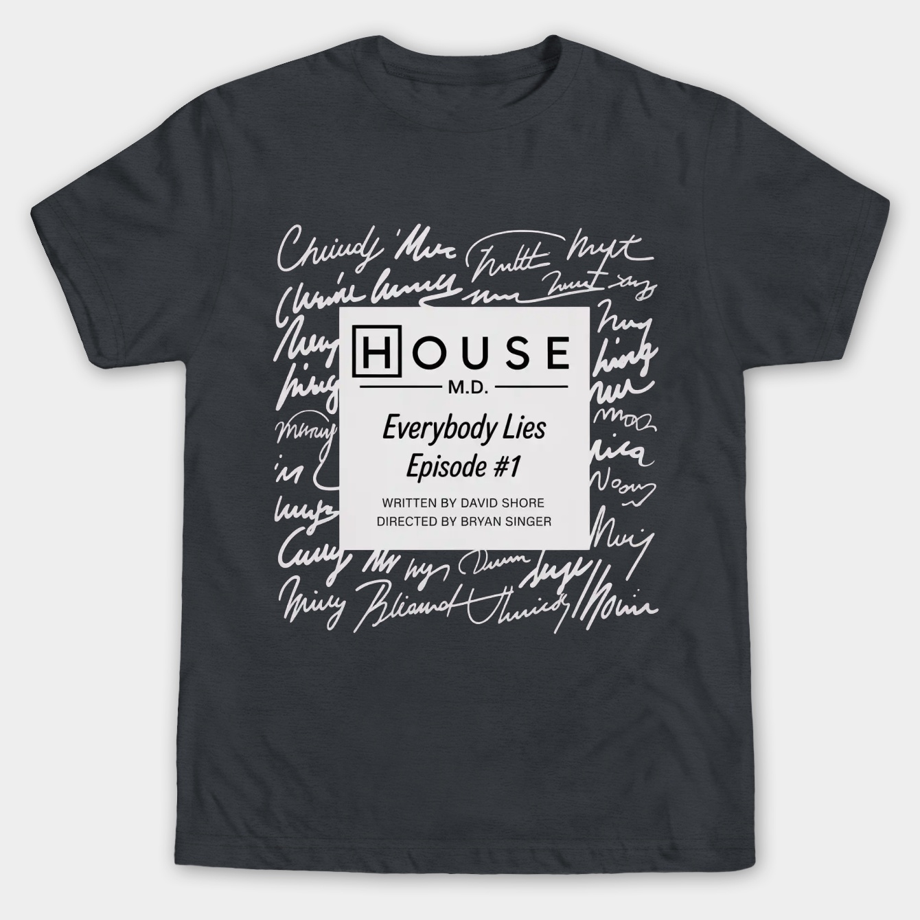 House MD Script Men's Big & Tall T-shirt