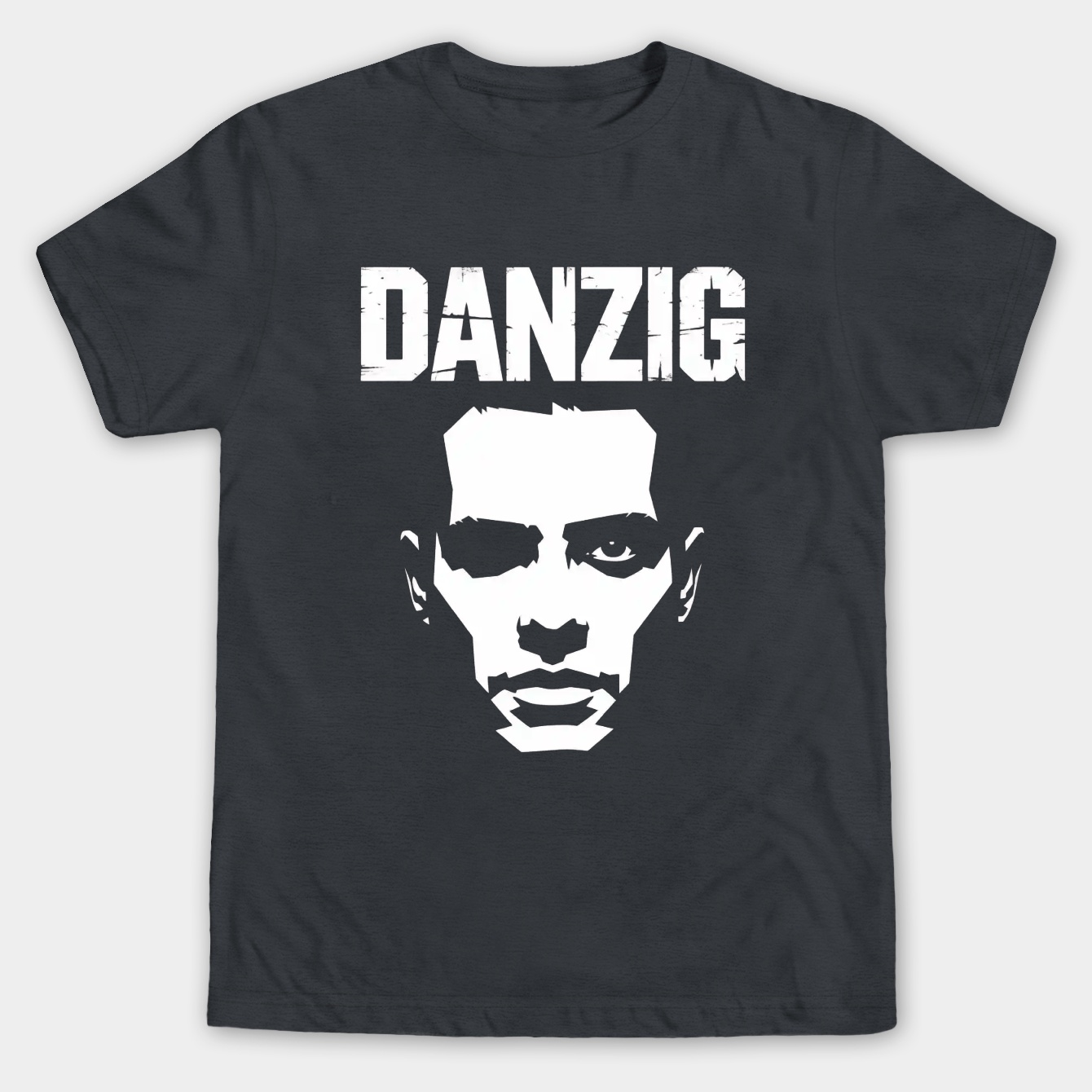Danzig Monochrome Face Design Men's Big & Tall T-shirt