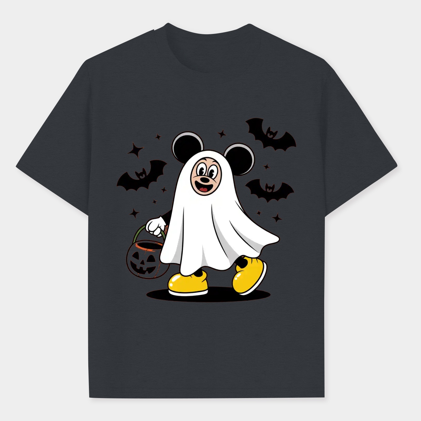 Mickey Mouse Spooky Ghost Mickey Men's Performance Athletic T-Shirt