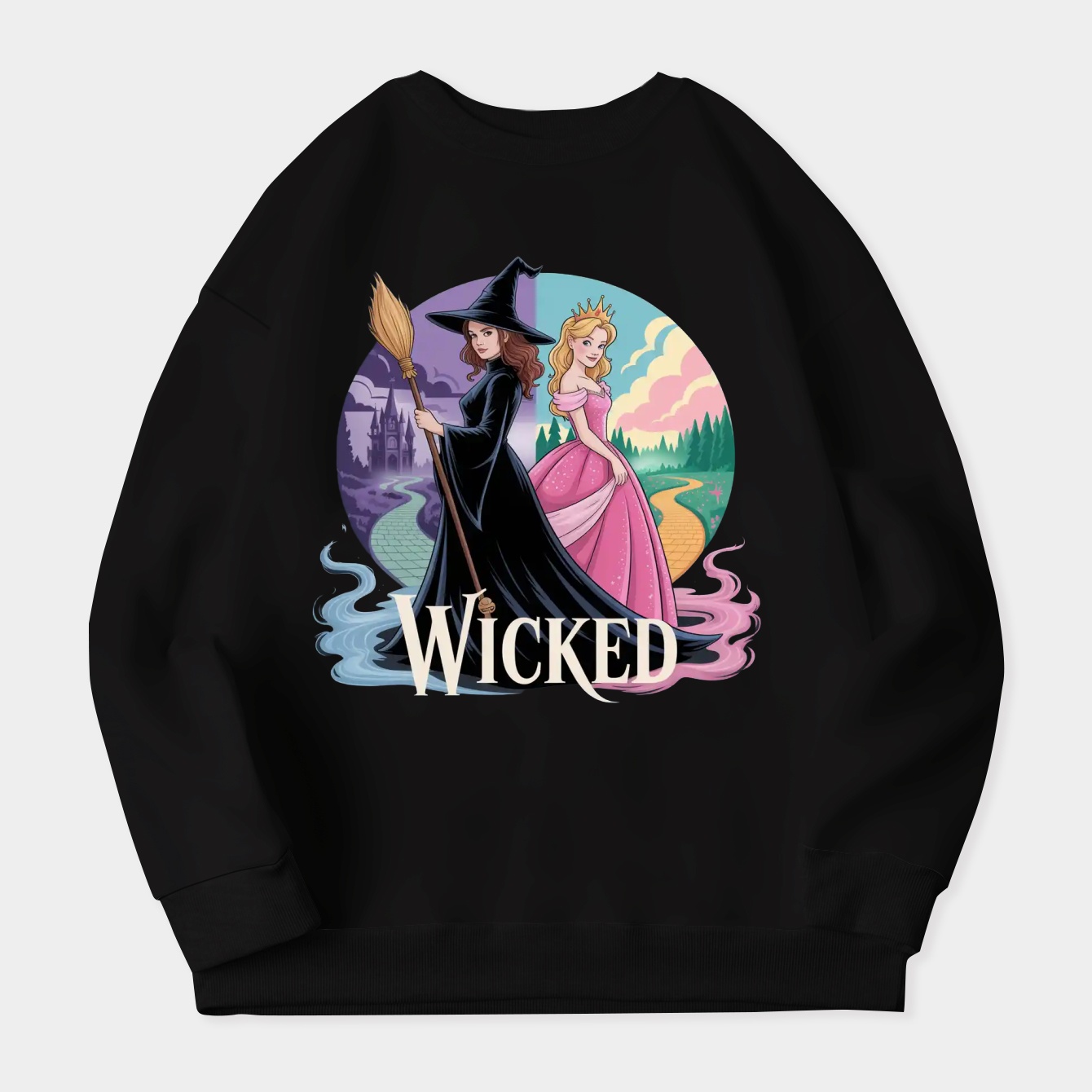 wicked poster Women's Crewneck Sweatshirt