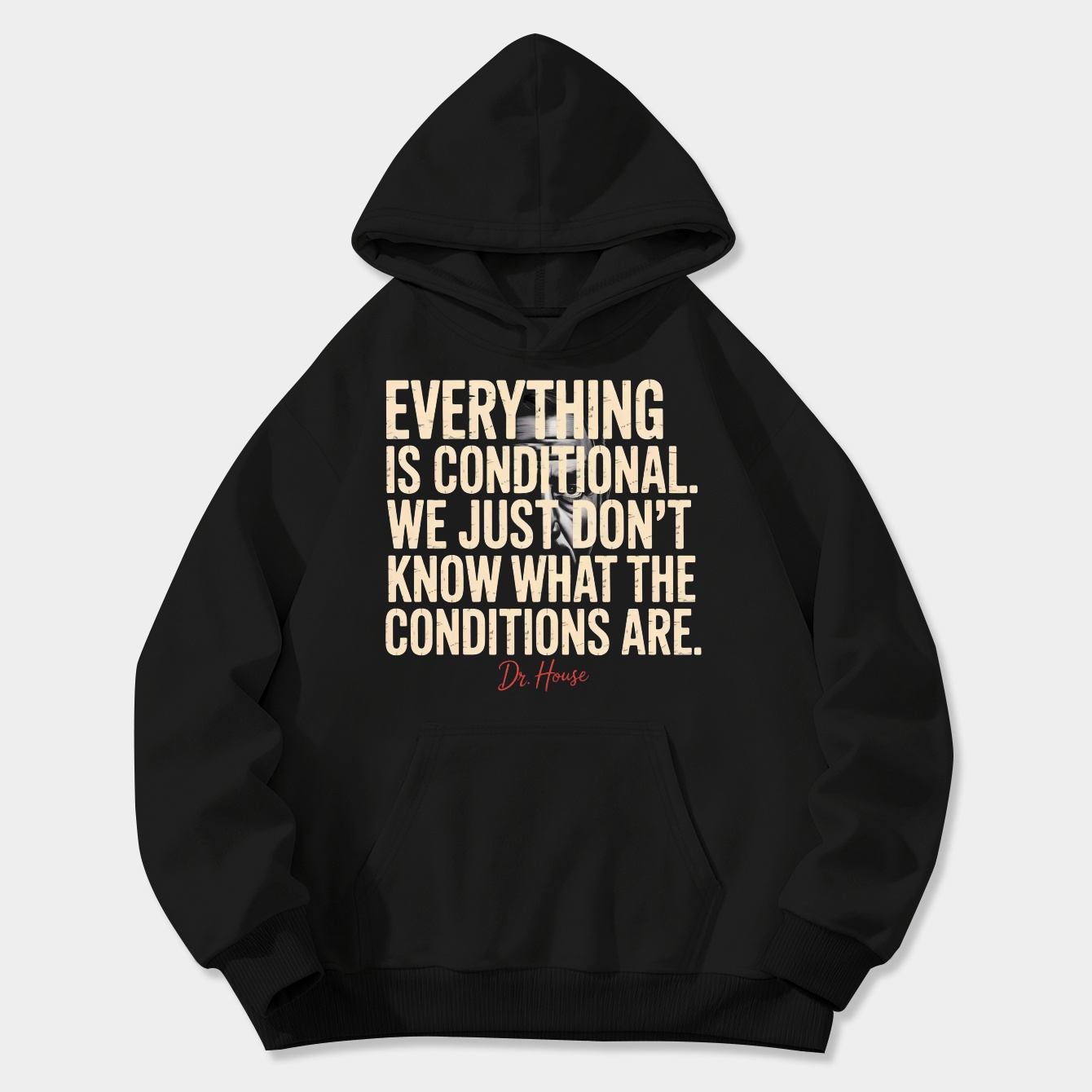 Black and White Dr. House Mosaic Poster