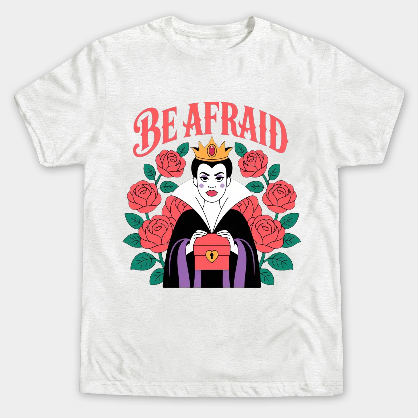 Princesses Evil Queen Be Afraid Men's Big & Tall T-shirt