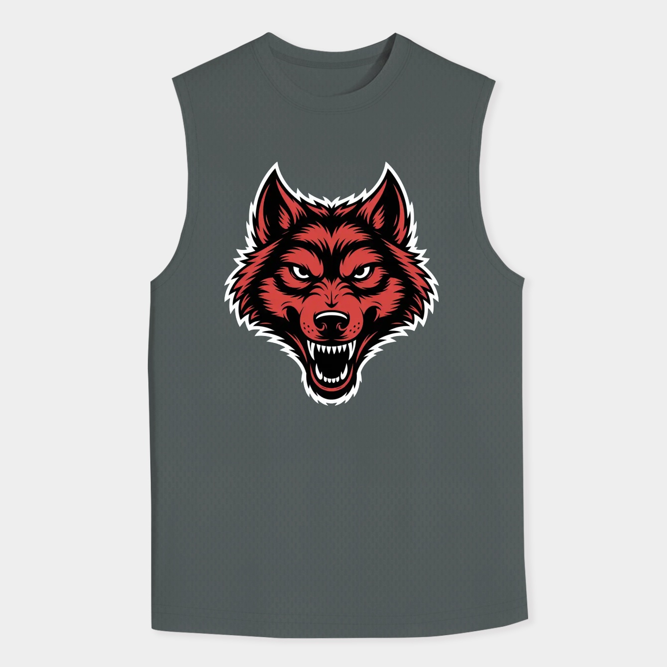MWWF Fierce Red Wolf Face
