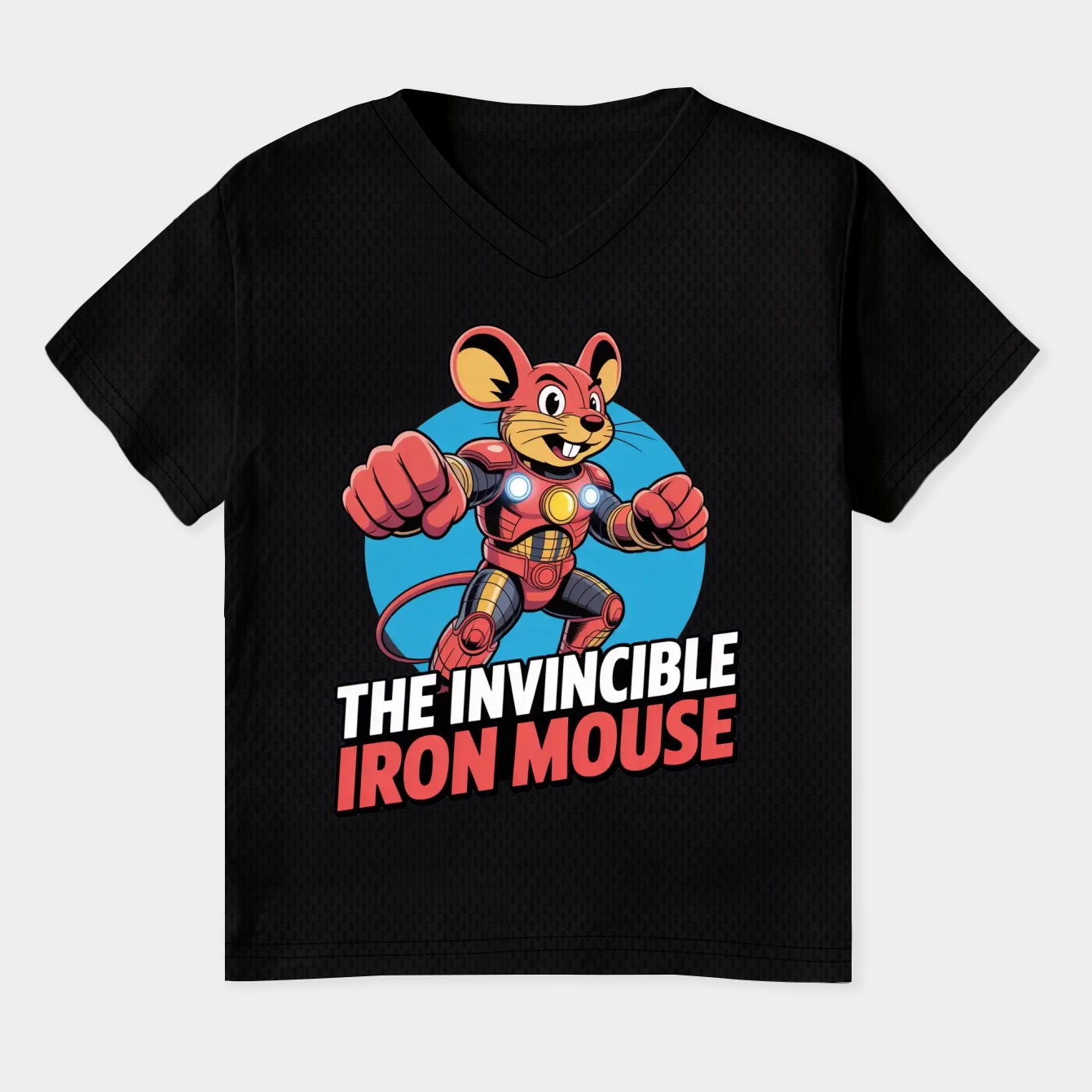 THE INVINCIBLE IRON MOUSE Women's Plus Size V-Neck T-Shirt