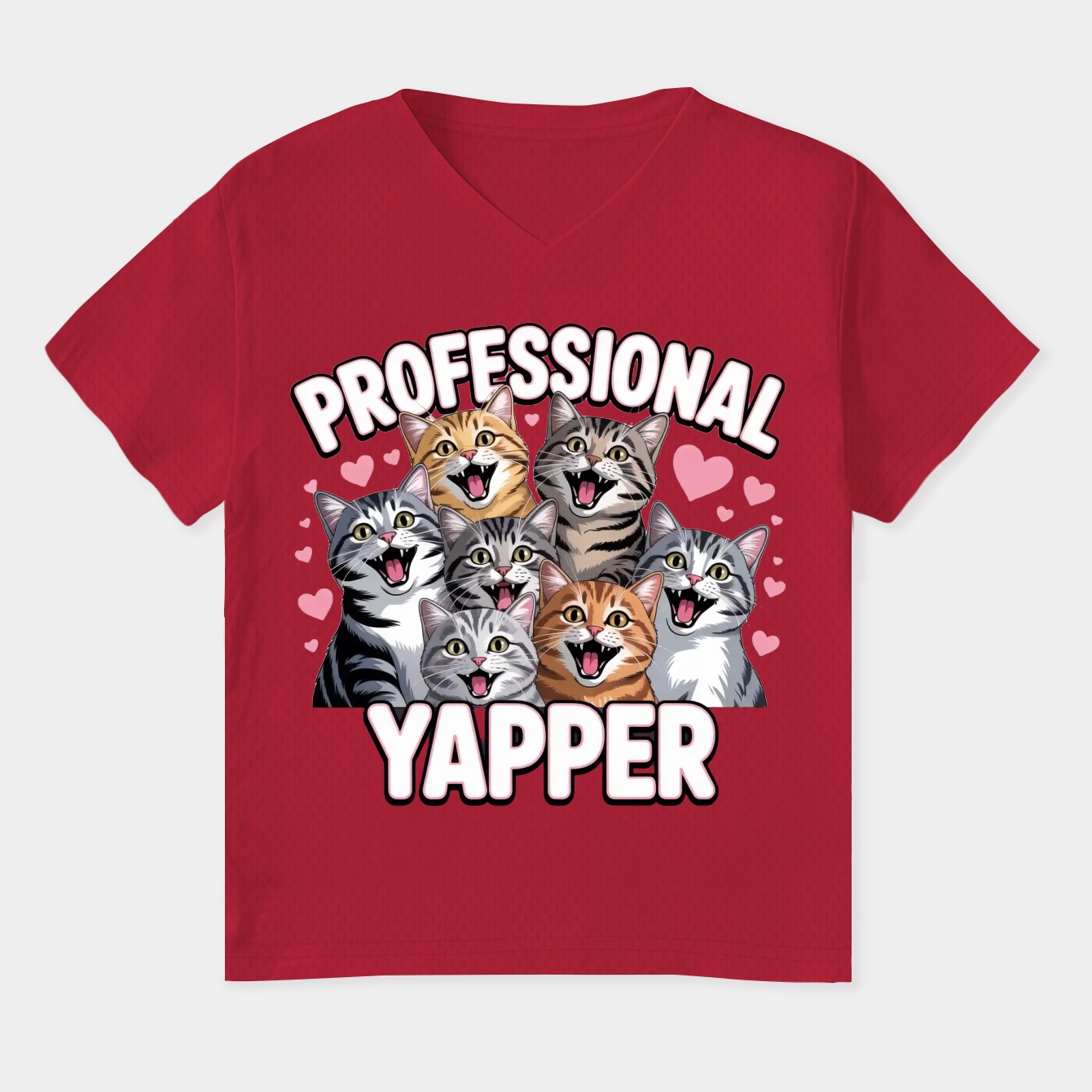 professional yapper funny cat meme Women's Plus Size V-Neck T-Shirt
