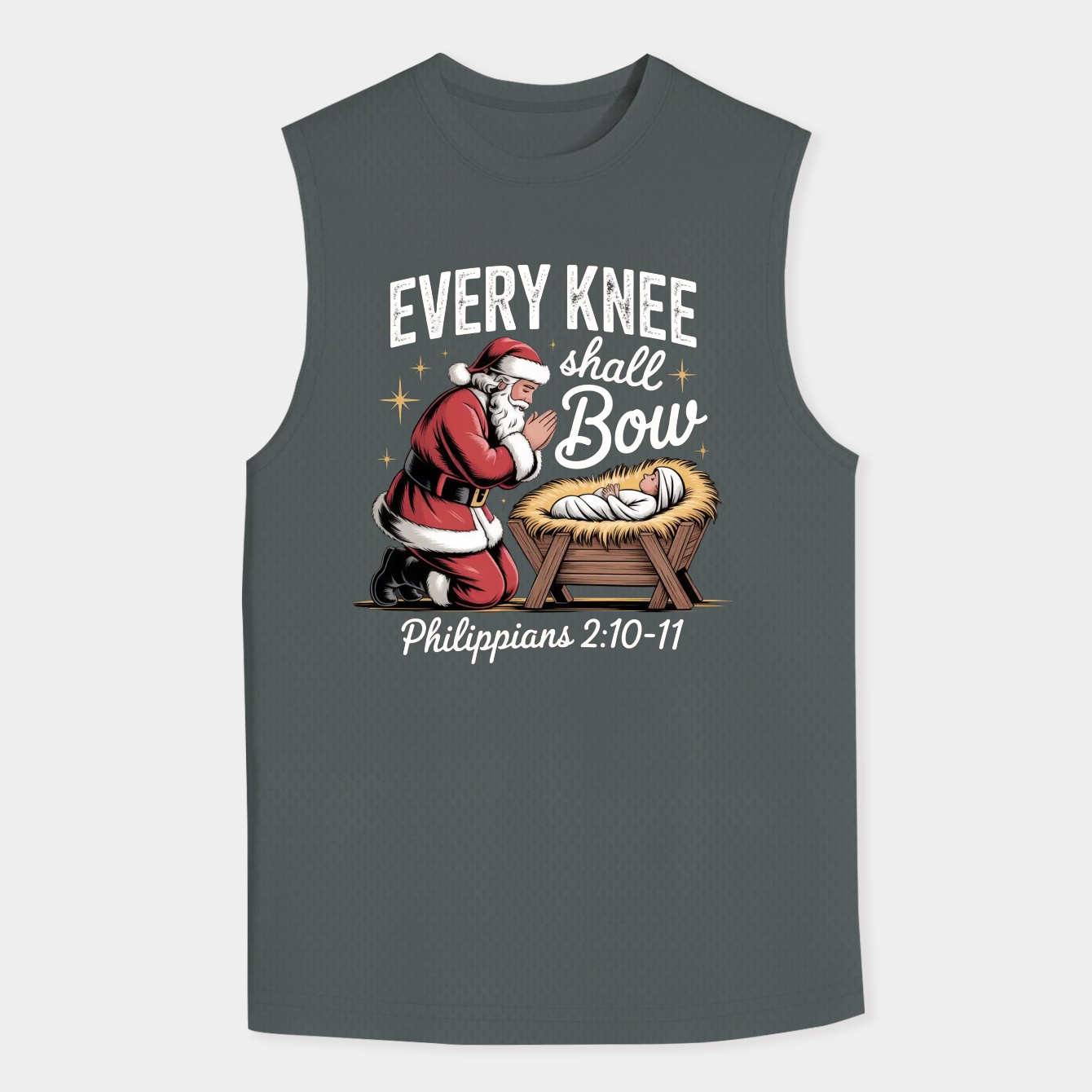 Knee Christmas Every Vintage Jesus Quote Holiday Bow Shall Christian