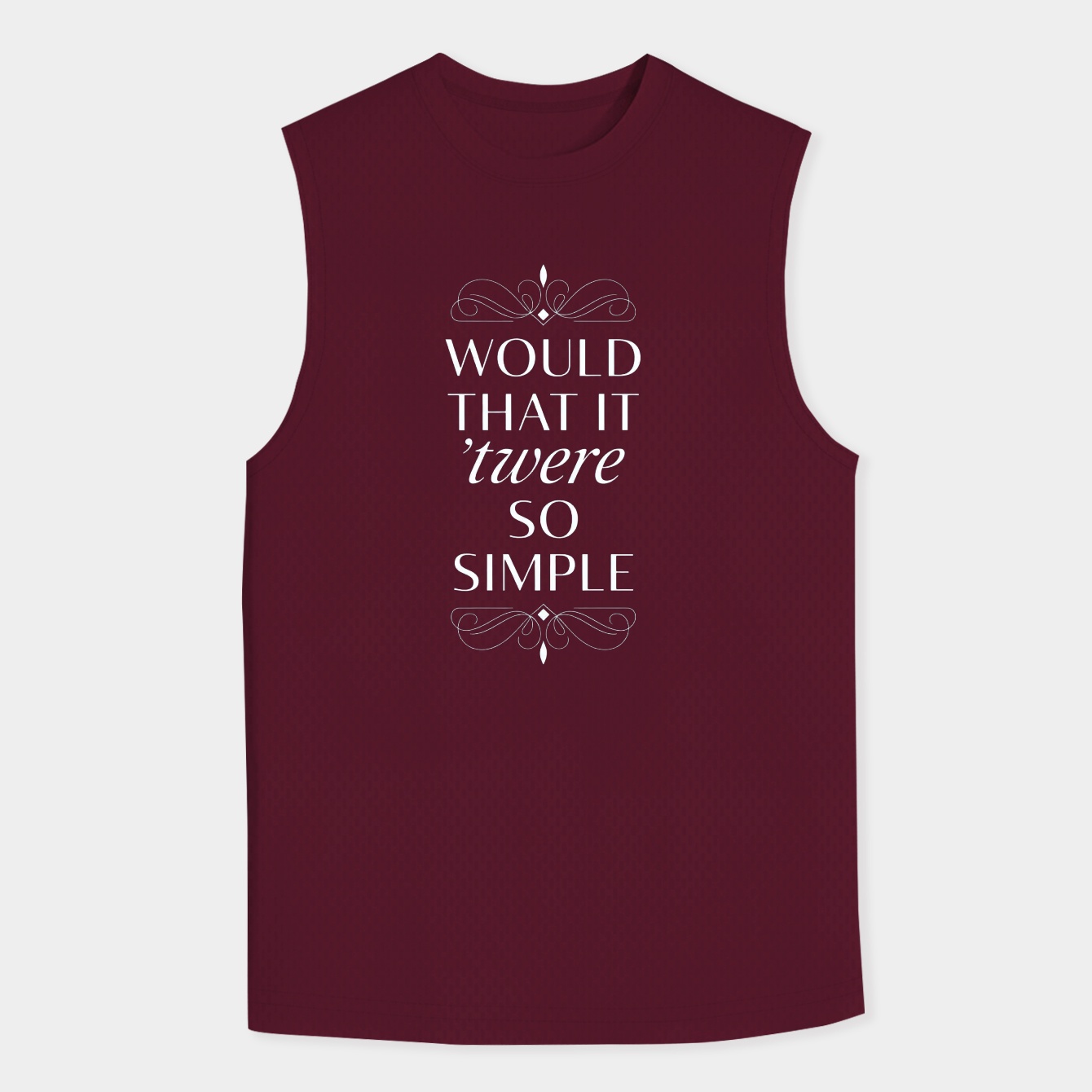 Would That It 'TWERE So Simple Men's Big & Tall Tank Top