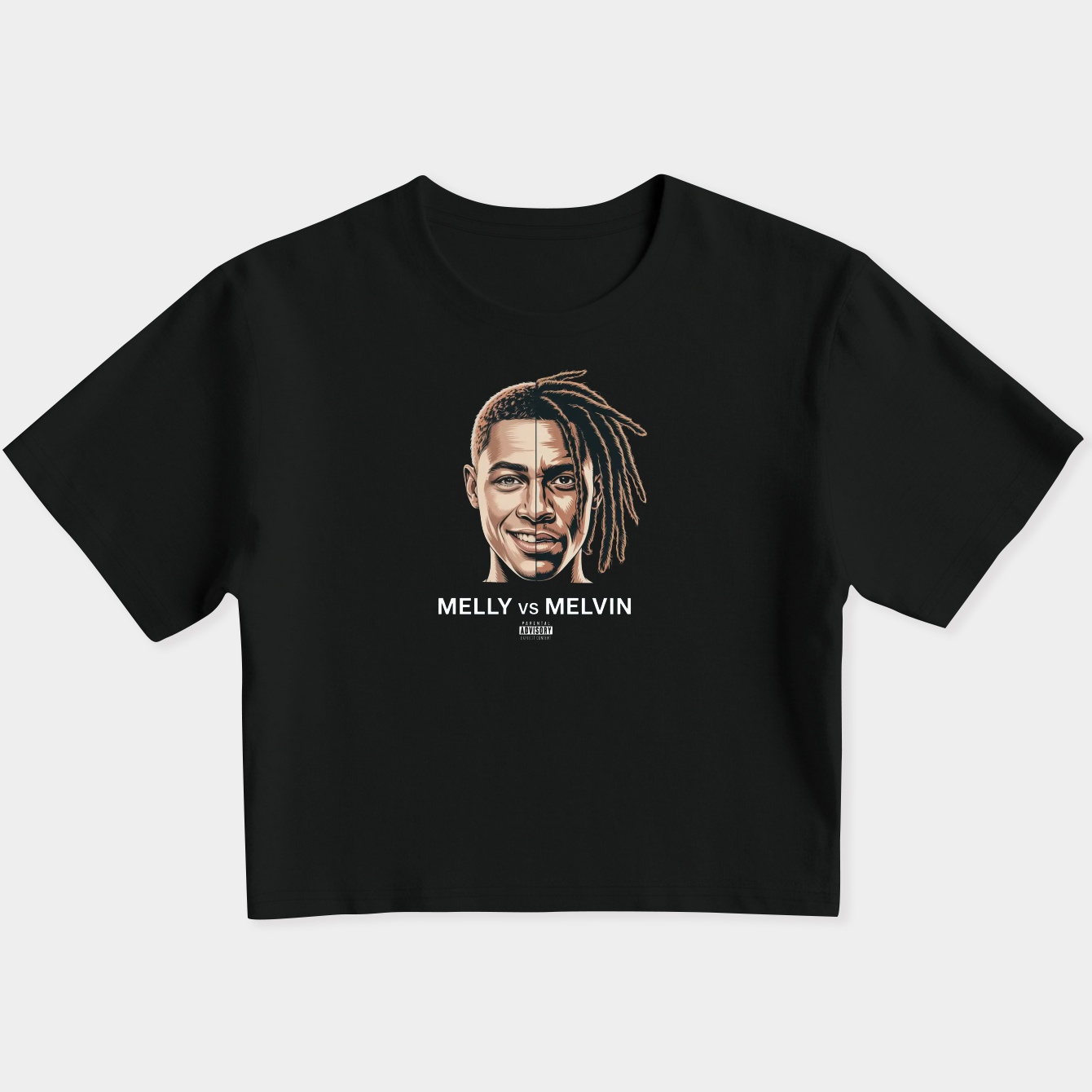 Melly vs Melvin Women's Slim Fit Baby Tee