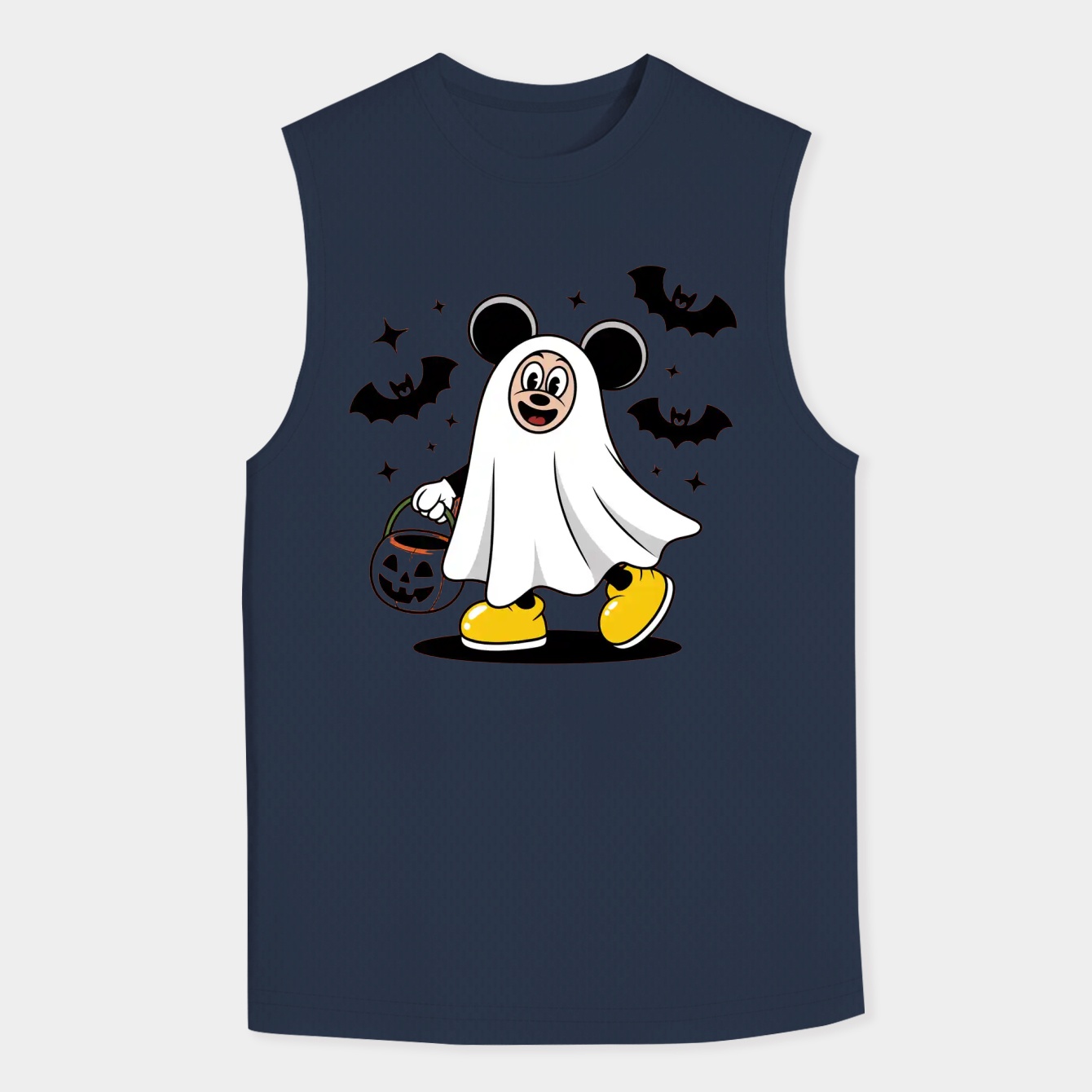 Mickey Mouse Spooky Ghost Mickey Men's Tank Top