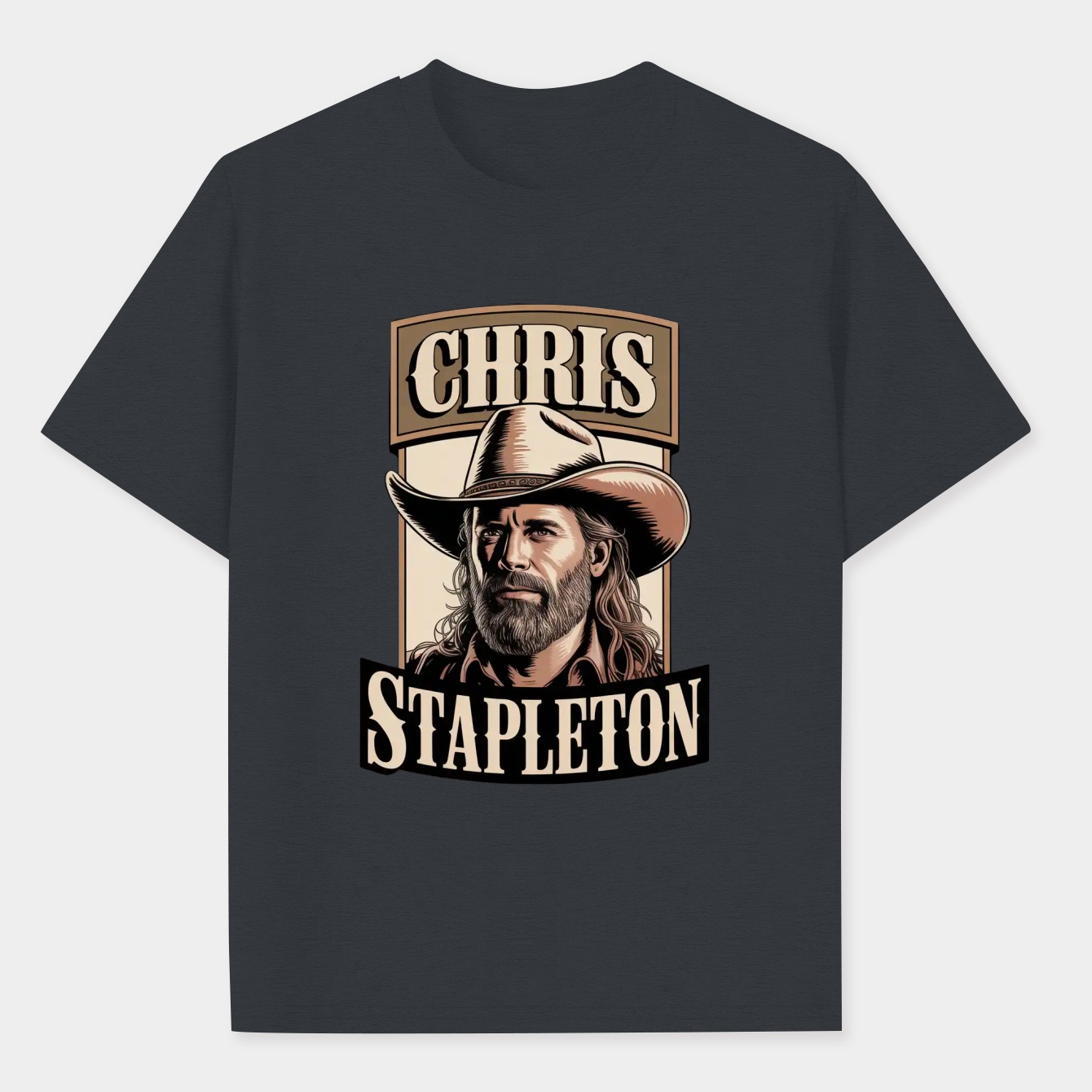 Chris Stapleton Portrait Design Men's Performance Athletic T-Shirt