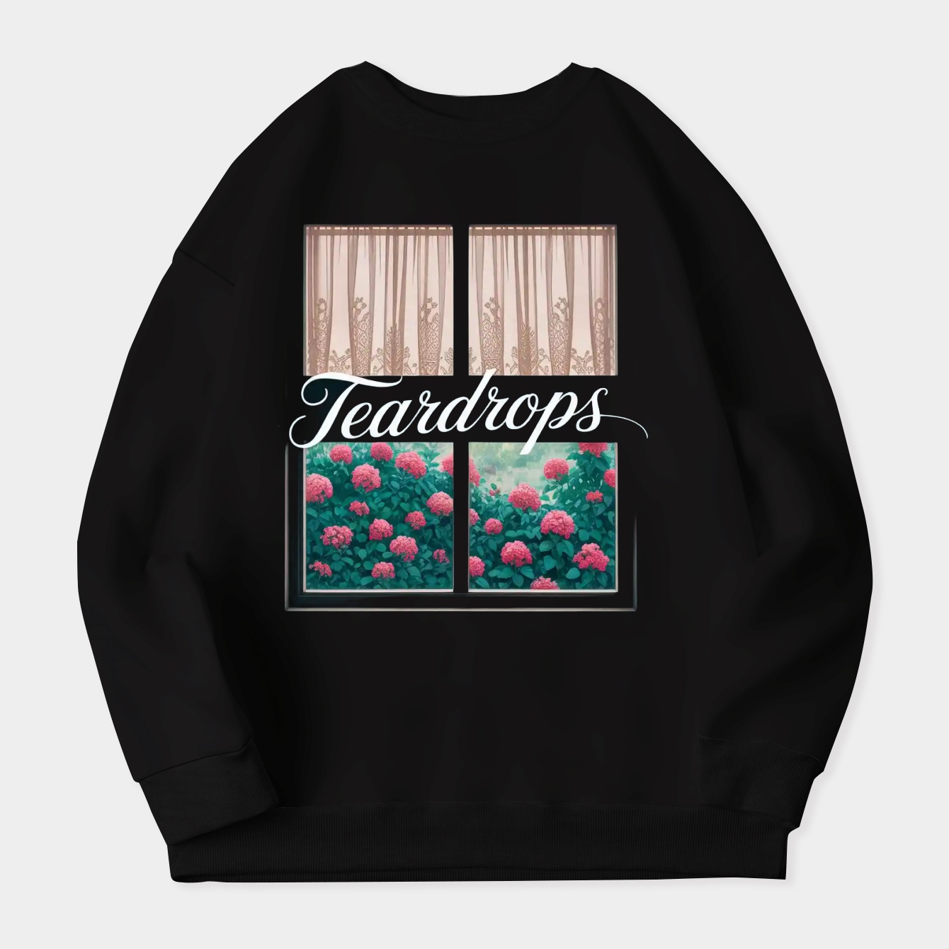 Teardrops Window View Women's Plus Size Sweatshirt