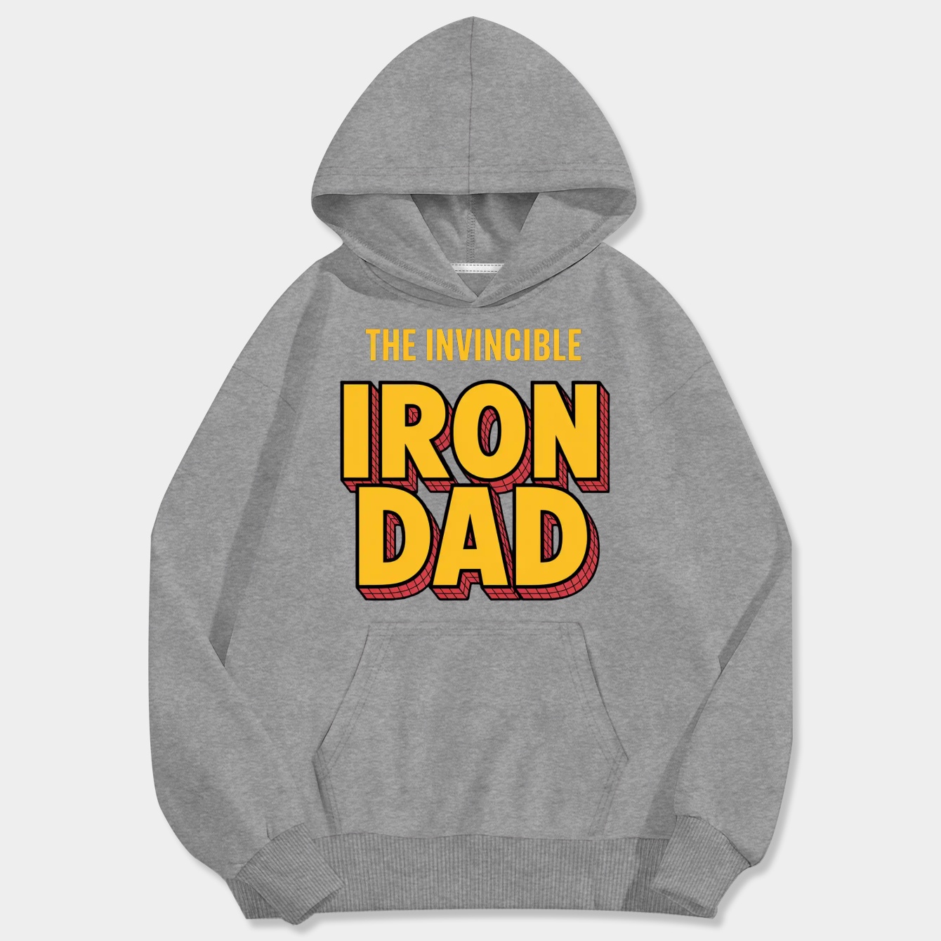 the invincible iron dad Men's Big & Tall Hoodie