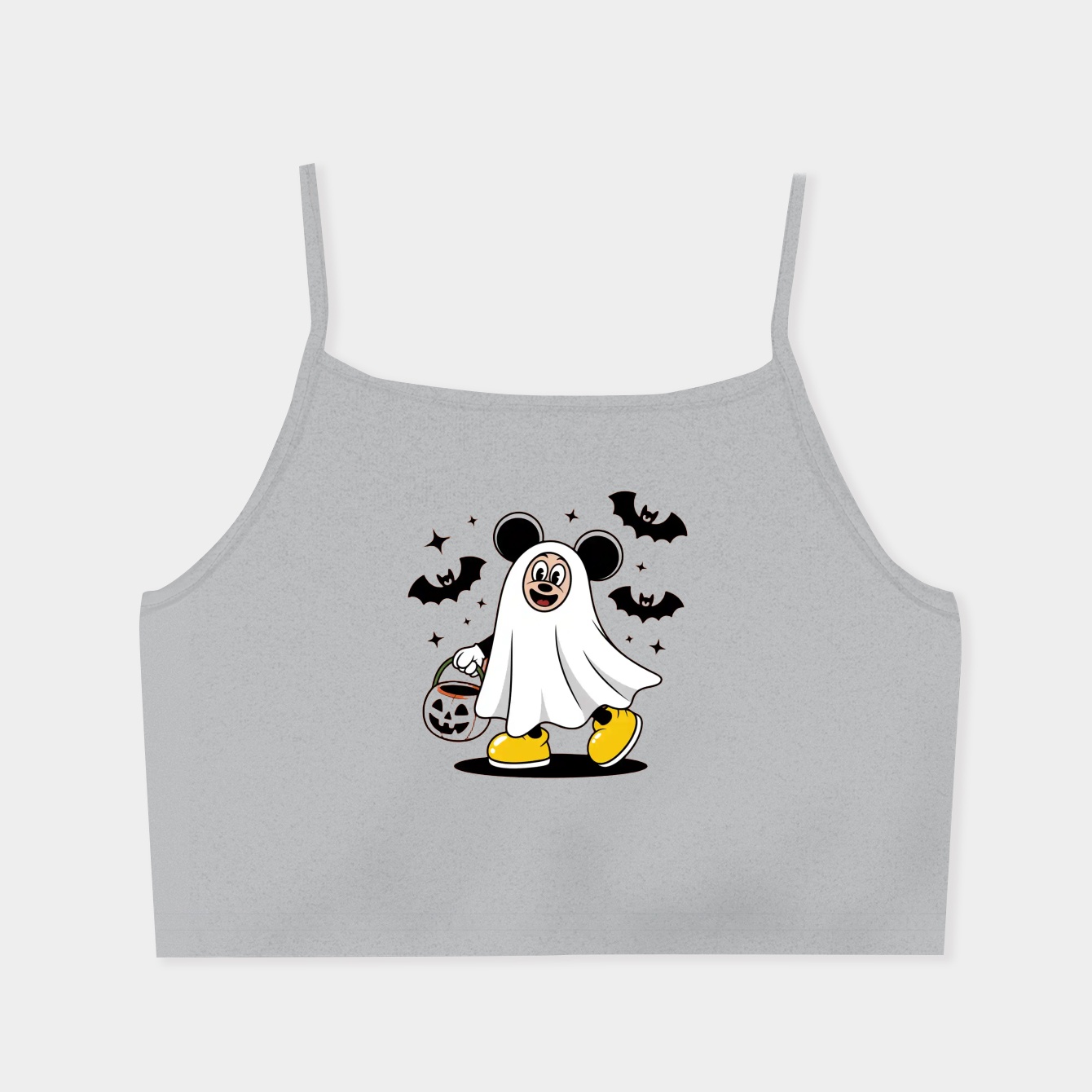 Mickey Mouse Spooky Ghost Mickey Women's Spaghetti Strap Tank Top