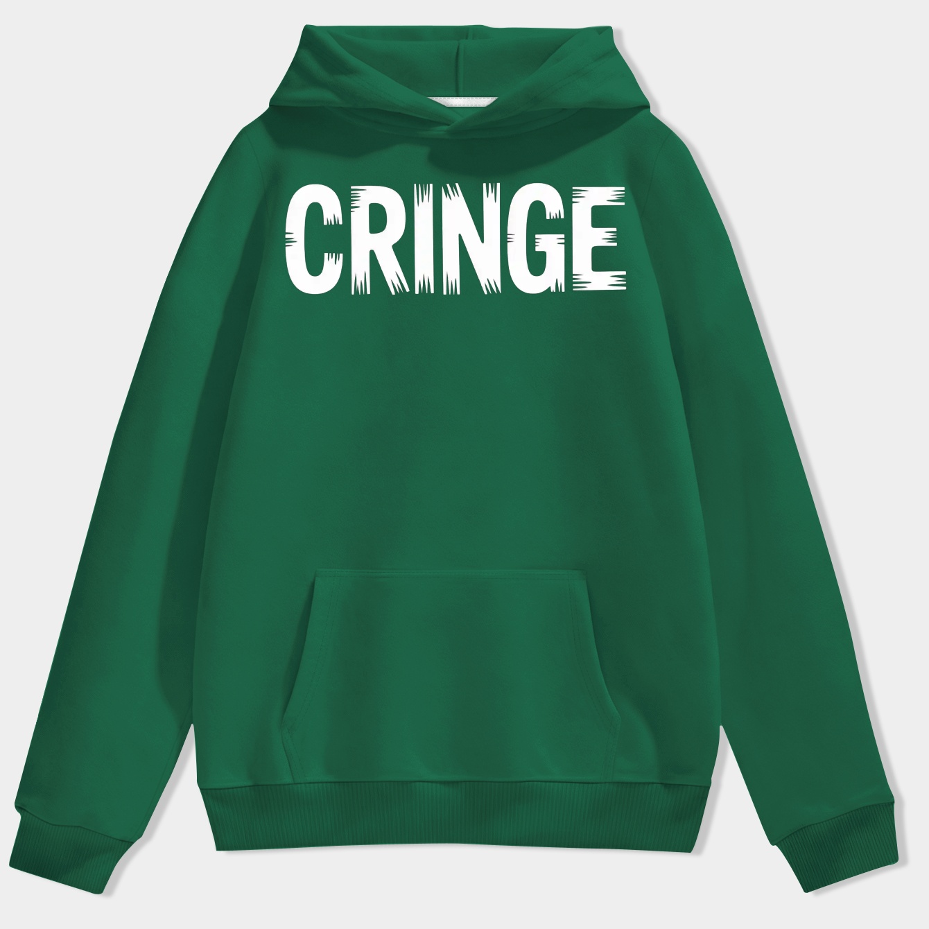 Cringe Bold White Text Design Men's Hoodie
