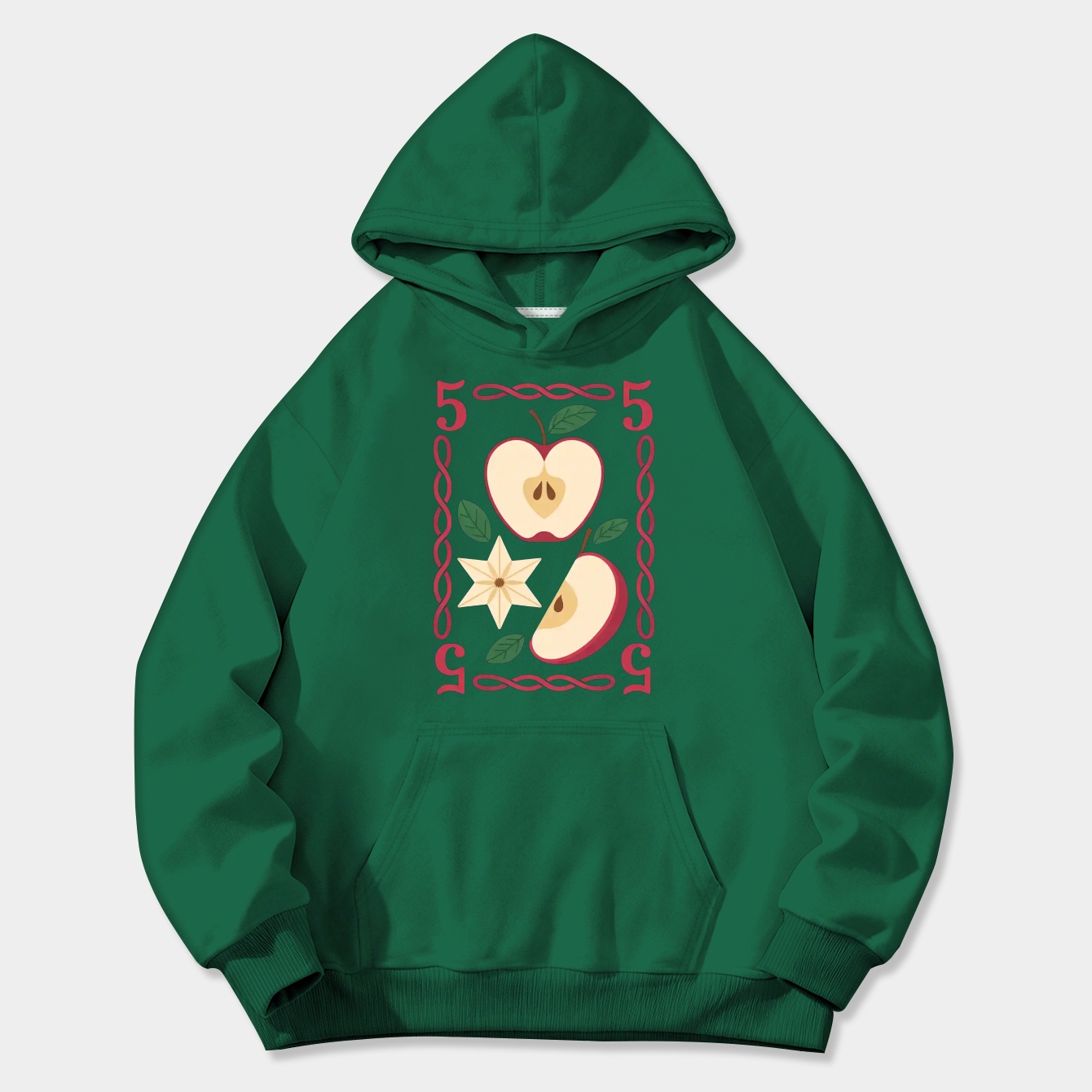 Apple Playing Card Women's Plus Size Hoodie