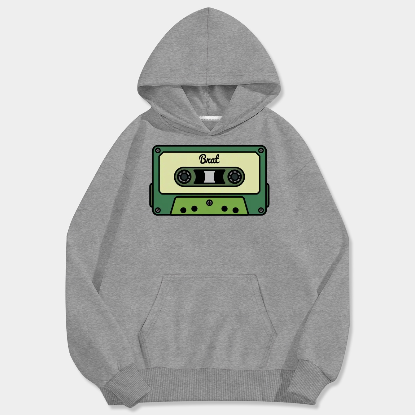 brat cassette Men's Big & Tall Hoodie