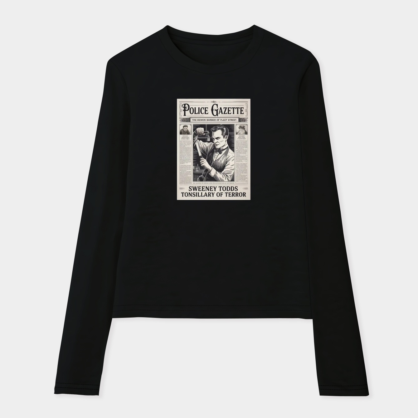 Sweeney Todd Newspaper Women's Soft Long Sleeve T-Shirt