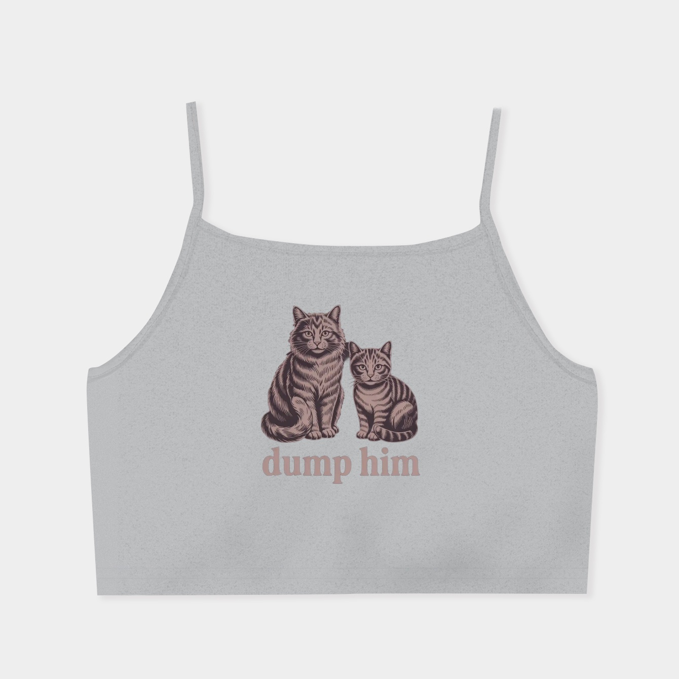 Dump Him Cats Women's  Spaghetti Strap Tank Top