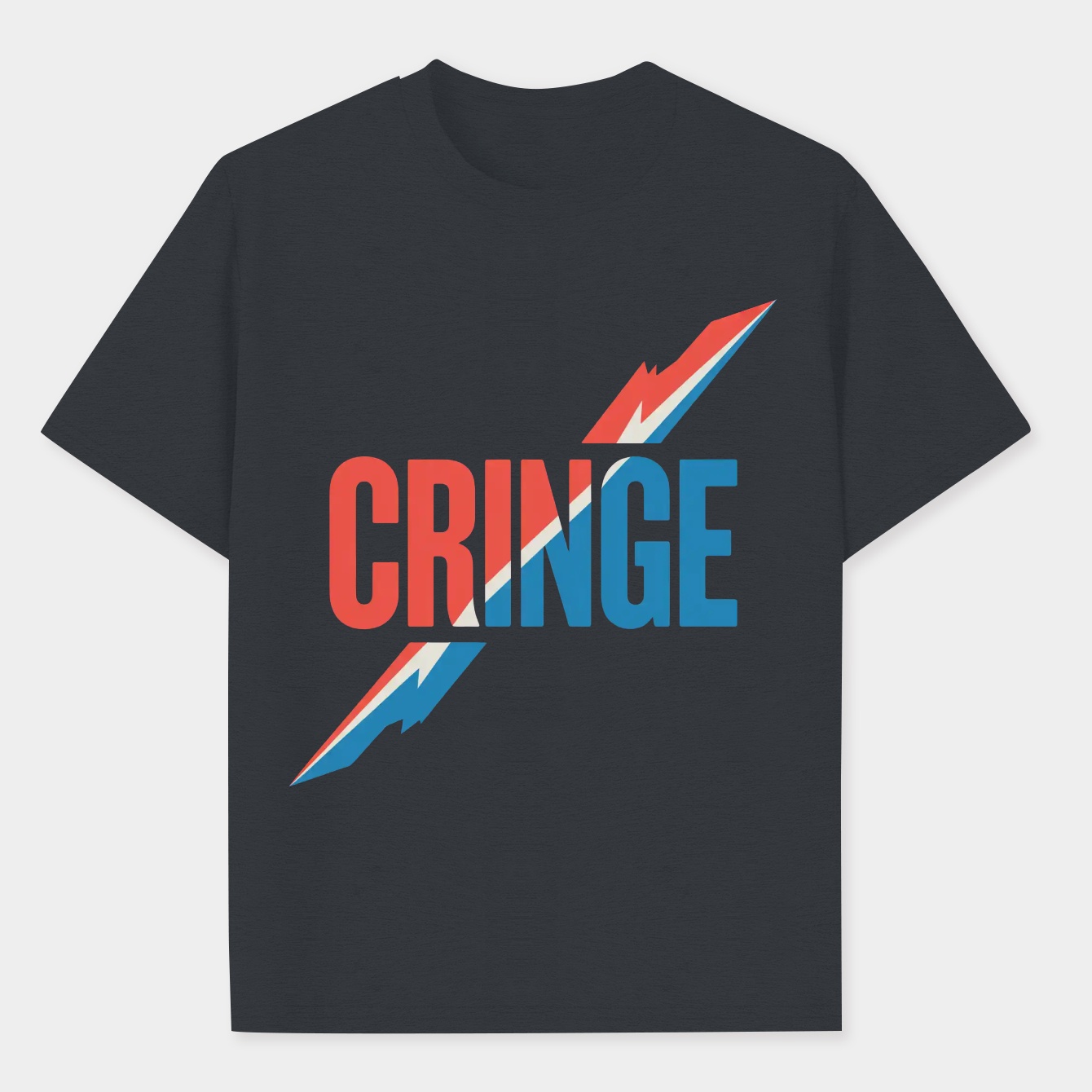 CRINGE Split Color Design Men's Performance Athletic T-Shirt