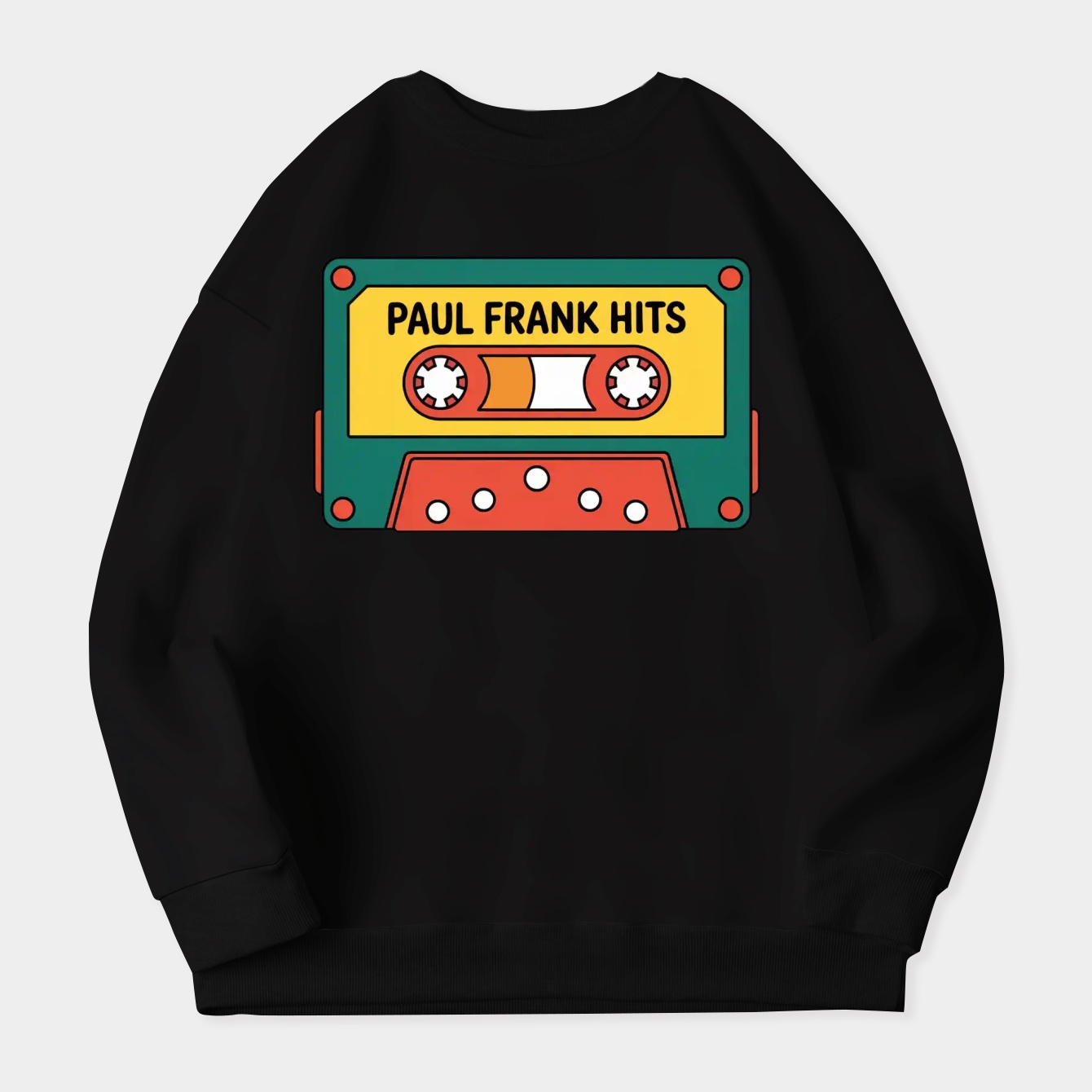 Paul Frank Green Mix Tape Slides Women's Crewneck Sweatshirt