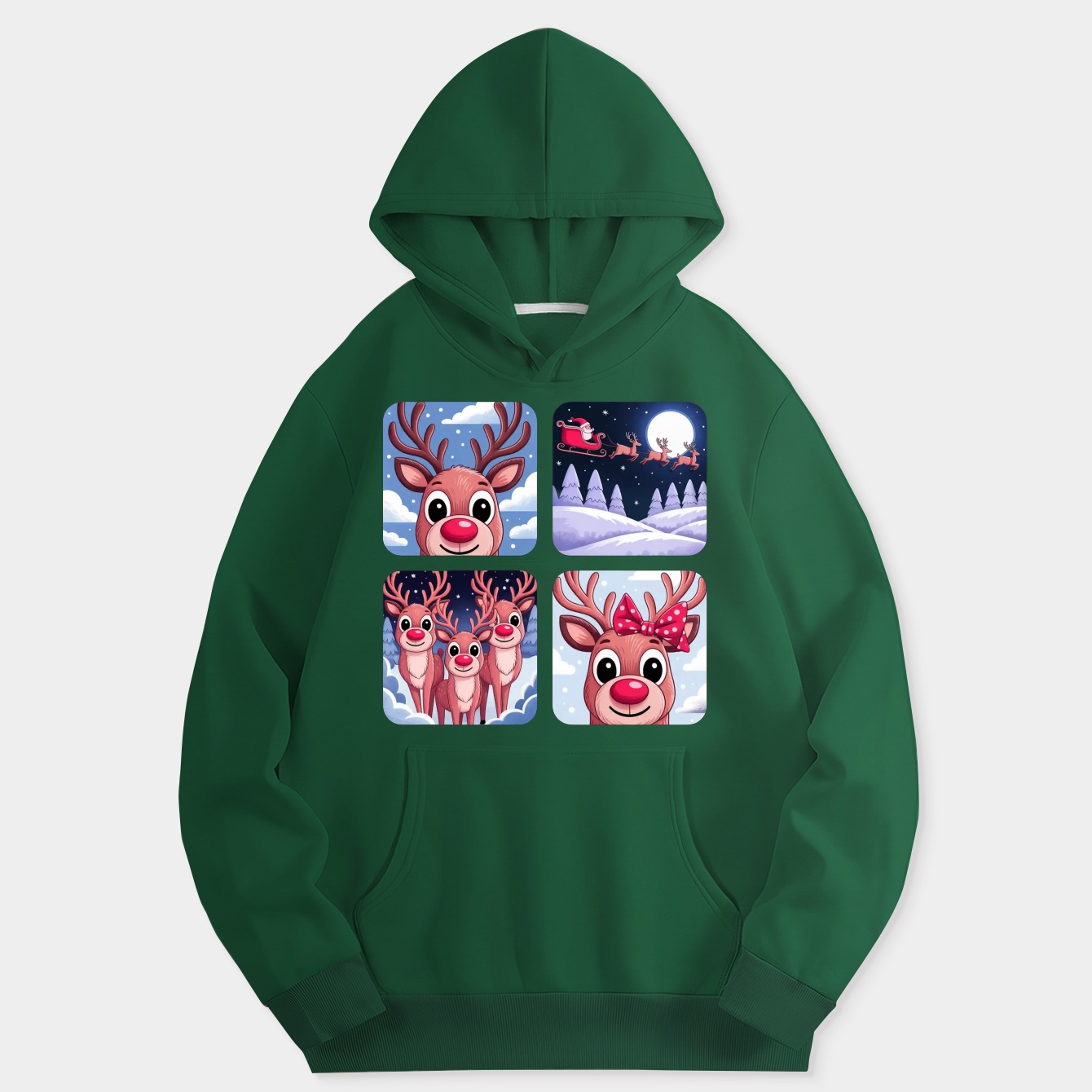 Rudolph Squares Women's Hoodie