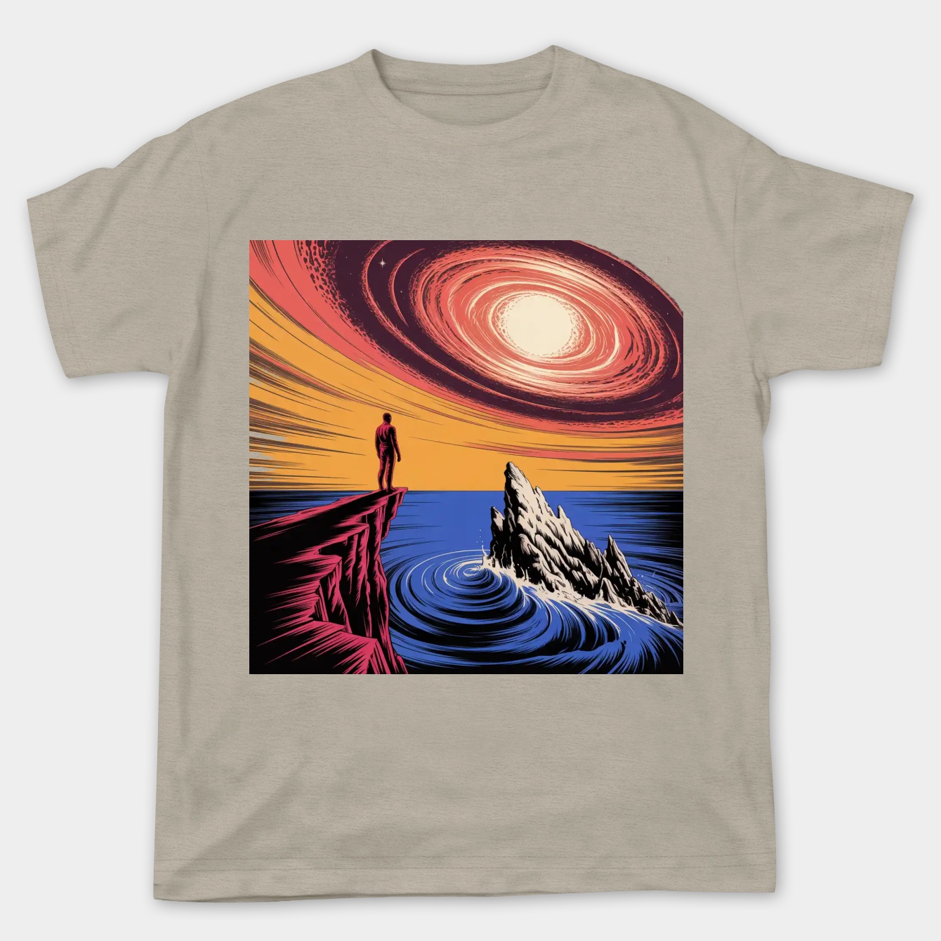 Facing the Sublime | Powerful Ocean Sunset Women's Plus Size T-shirt